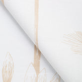 PRINTED COTTON POPLIN FABRIC - DELICATE BEIGE GRASS PRINT - 125 GSM