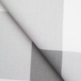 CHECKED COTTON POPLIN FABRIC - GREY AND WHITE - 160 GSM