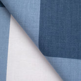 CHECKED COTTON POPLIN FABRIC - BLUE AND WHITE - 160 GSM