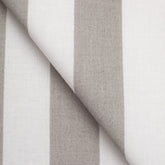 PRINTED COTTON POPLIN FABRIC - BEIGE AND WHITE STRIPES - 160 GSM