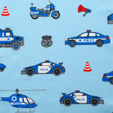 4.2 OZ COTTON POPLIN - PRINTED - POLICE BLUE