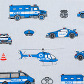 4.2 OZ COTTON POPLIN - PRINTED - POLICE GREY