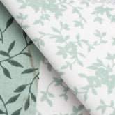 4.2 OZ COTTON POPLIN - PRINTED - GREEN FLOWERS