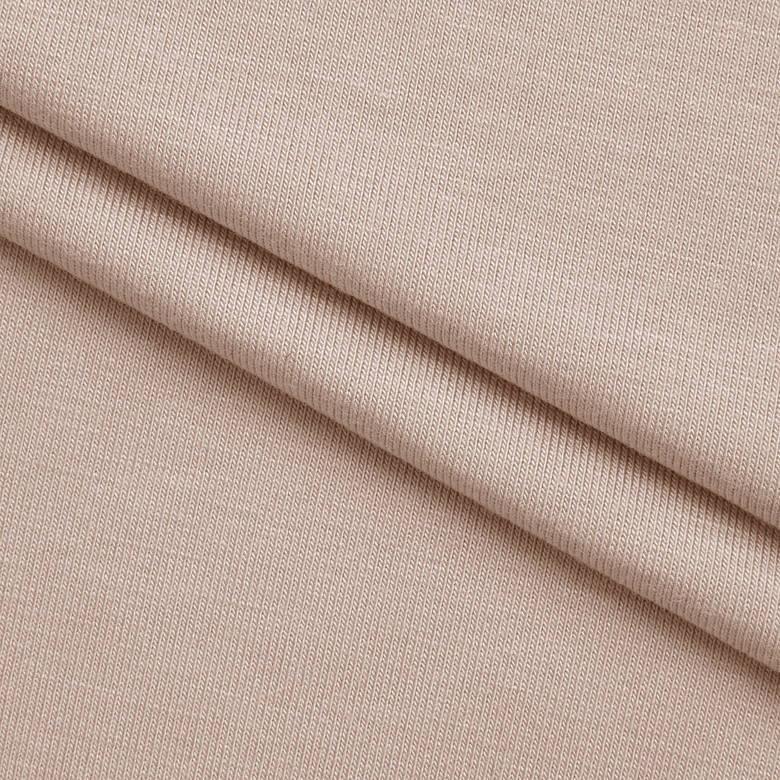BAMBOO 1X1 RIB KNIT FABRIC WITH ELASTANE - CAPPUCCINO - 250 GSM