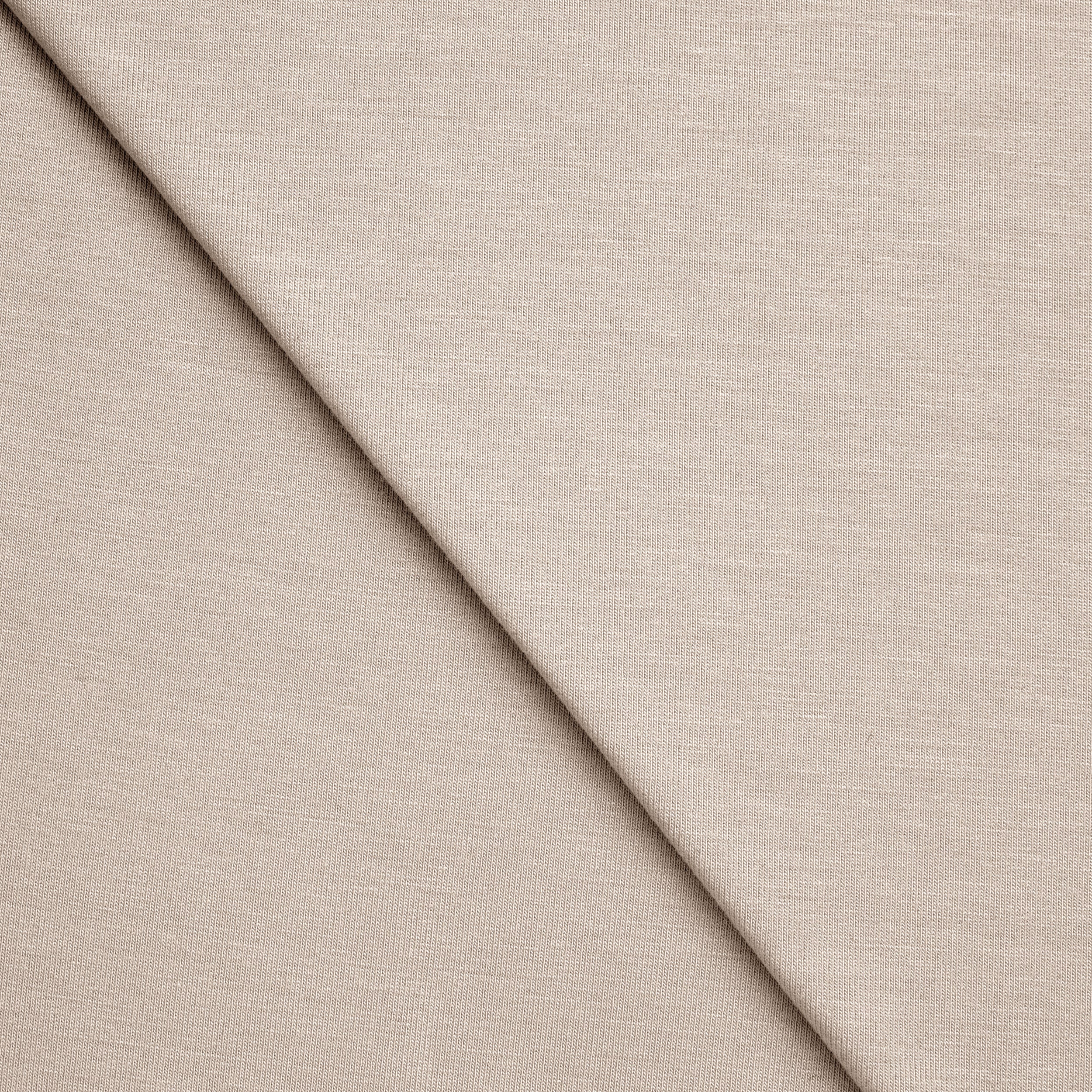 BAMBOO SINGLE JERSEY FABRIC WITH ELASTANE - LIGHT BEIGE - 210 GSM