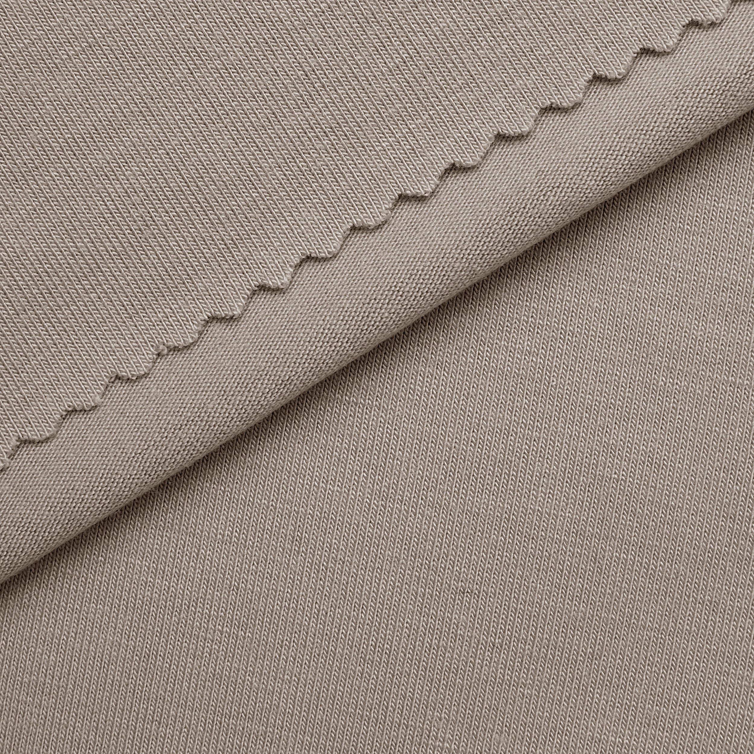 BAMBOO 1X1 RIB KNIT FABRIC WITH ELASTANE - LIGHT BEIGE - 250 GSM