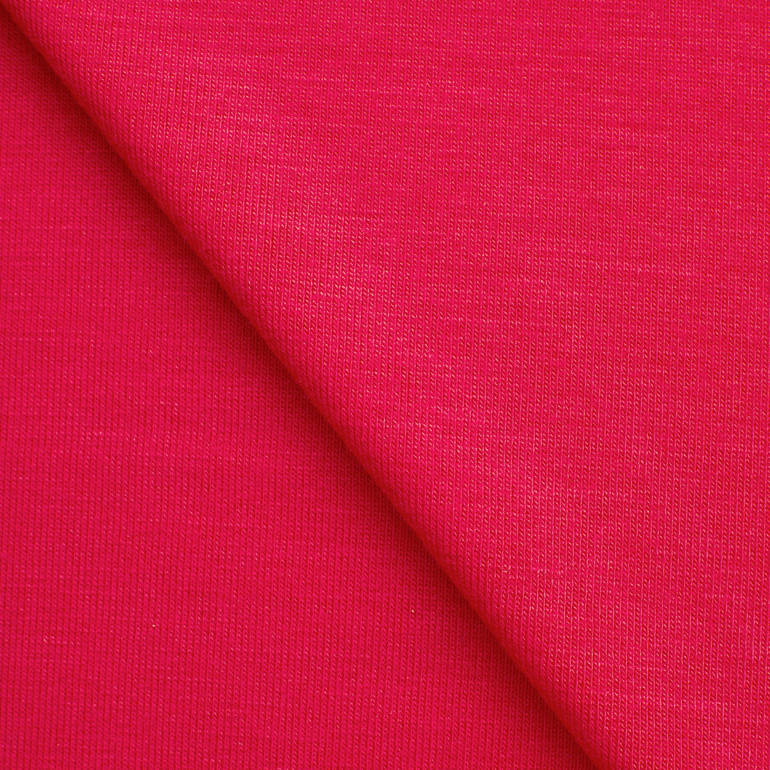 BAMBOO SINGLE JERSEY FABRIC WITH ELASTANE - RASPBERRY PINK - 210 GSM