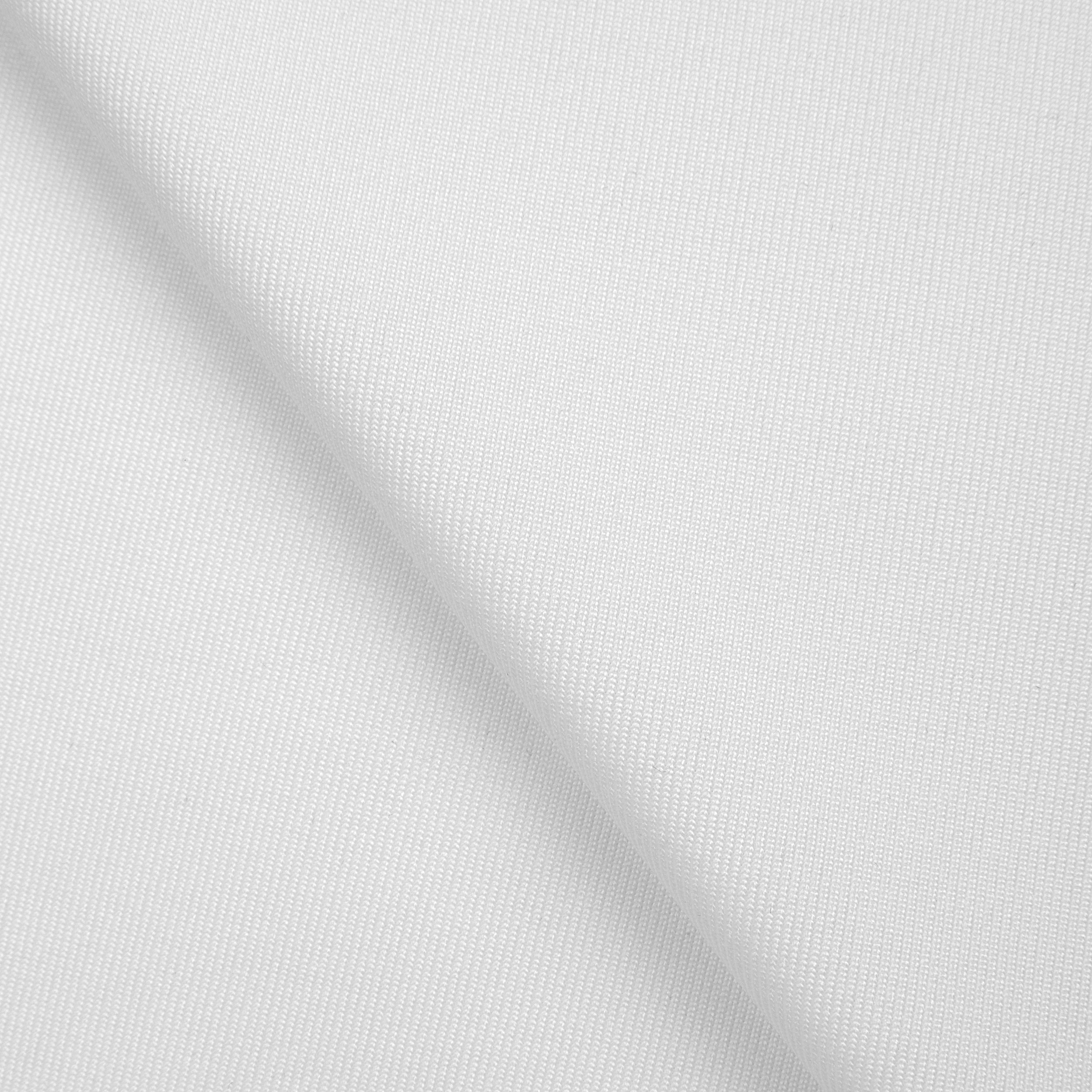 POLYESTER SINGLE JERSEY FABRIC WITH ELASTANE - WHITE - 180 GSM