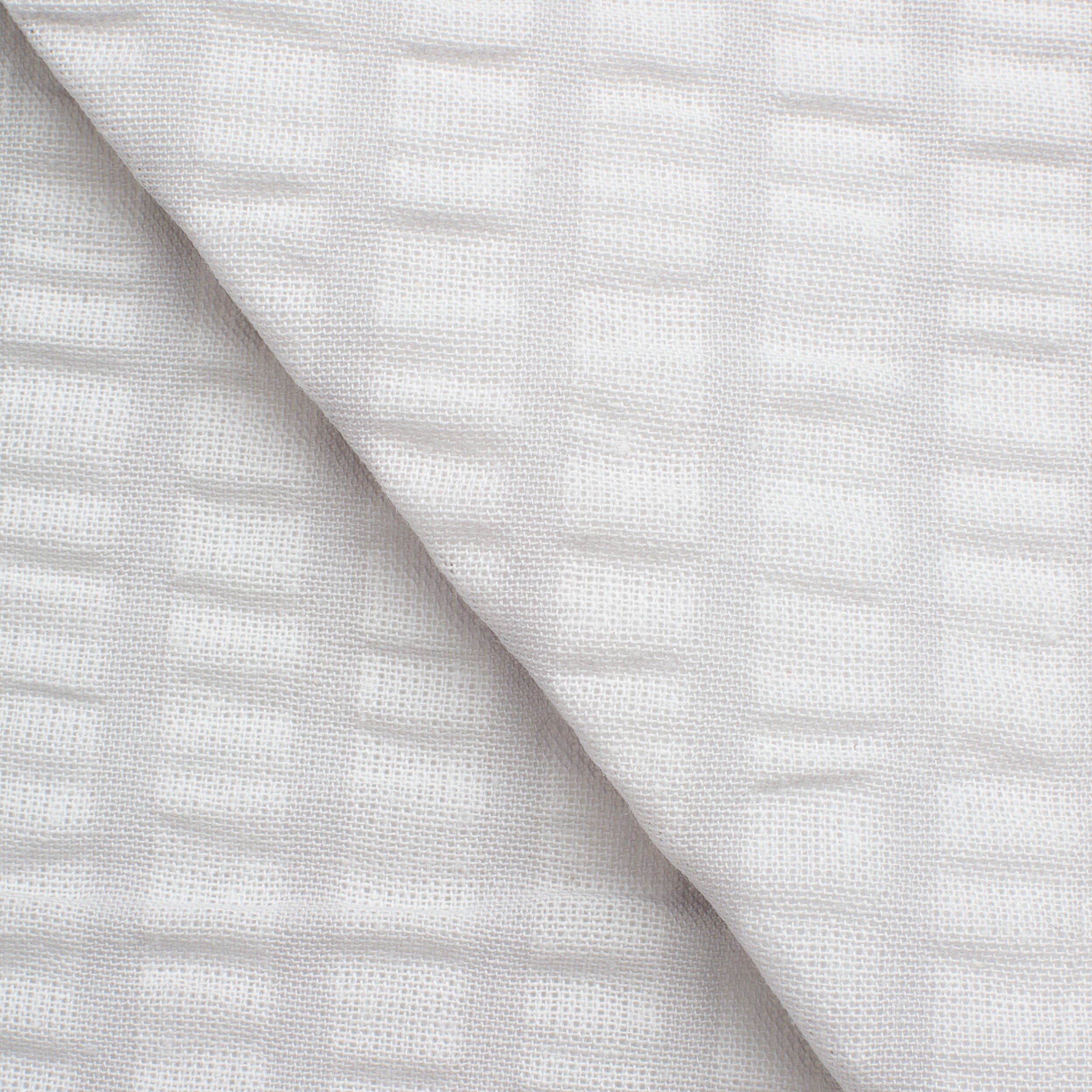COTTON WAFFLE POPLIN FABRIC - PEARL - 160 GSM