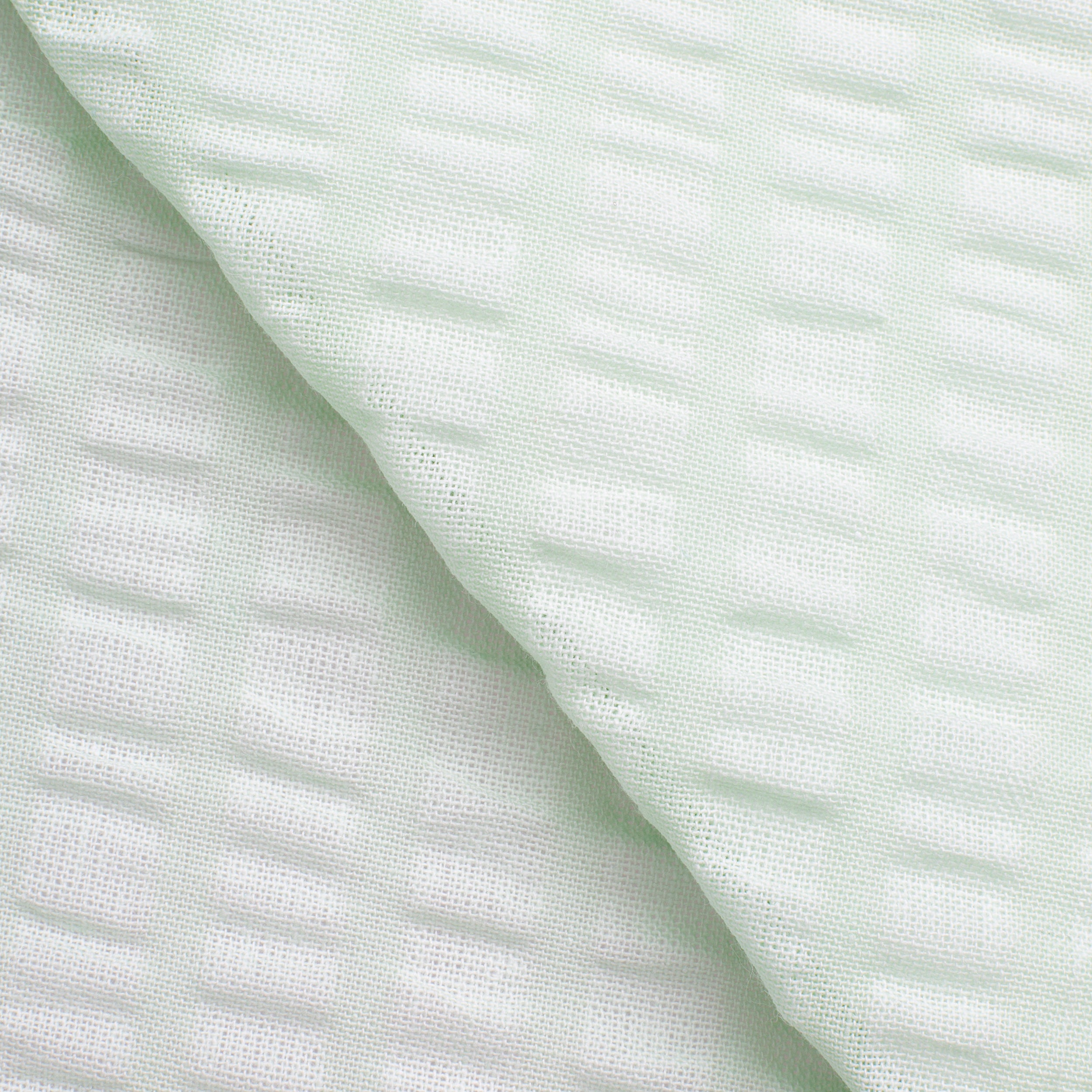 COTTON WAFFLE POPLIN FABRIC - CELADON GREEN - 160 GSM