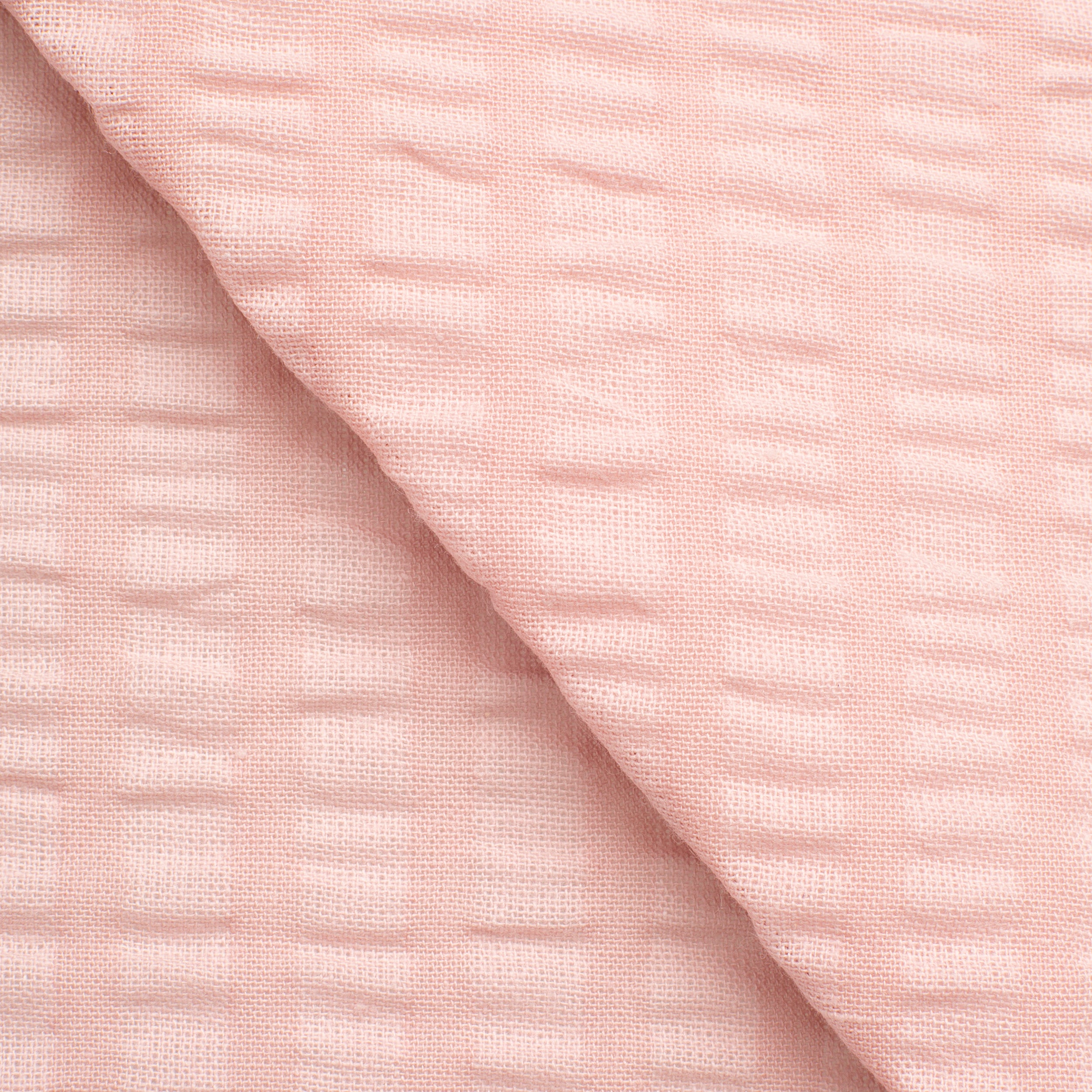 COTTON WAFFLE POPLIN FABRIC - PINK - 160 GSM
