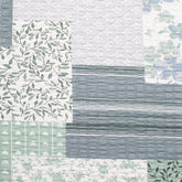 4.2 OZ COTTON POPLIN - PRINTED - GREEN/WHITE FLOWERS