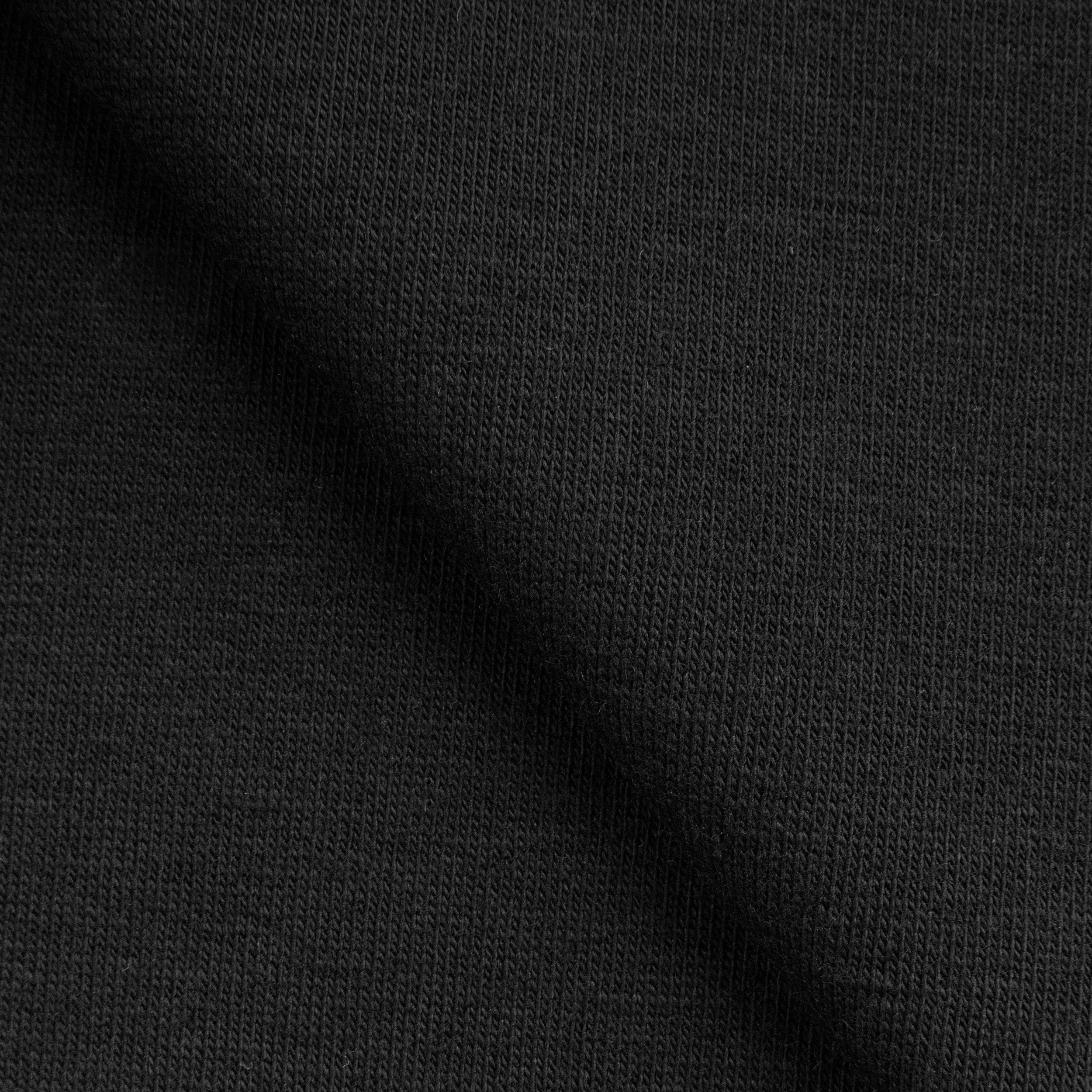COTTON FRENCH TERRY FABRIC WITH ELASTANE - BLACK - 270 GSM
