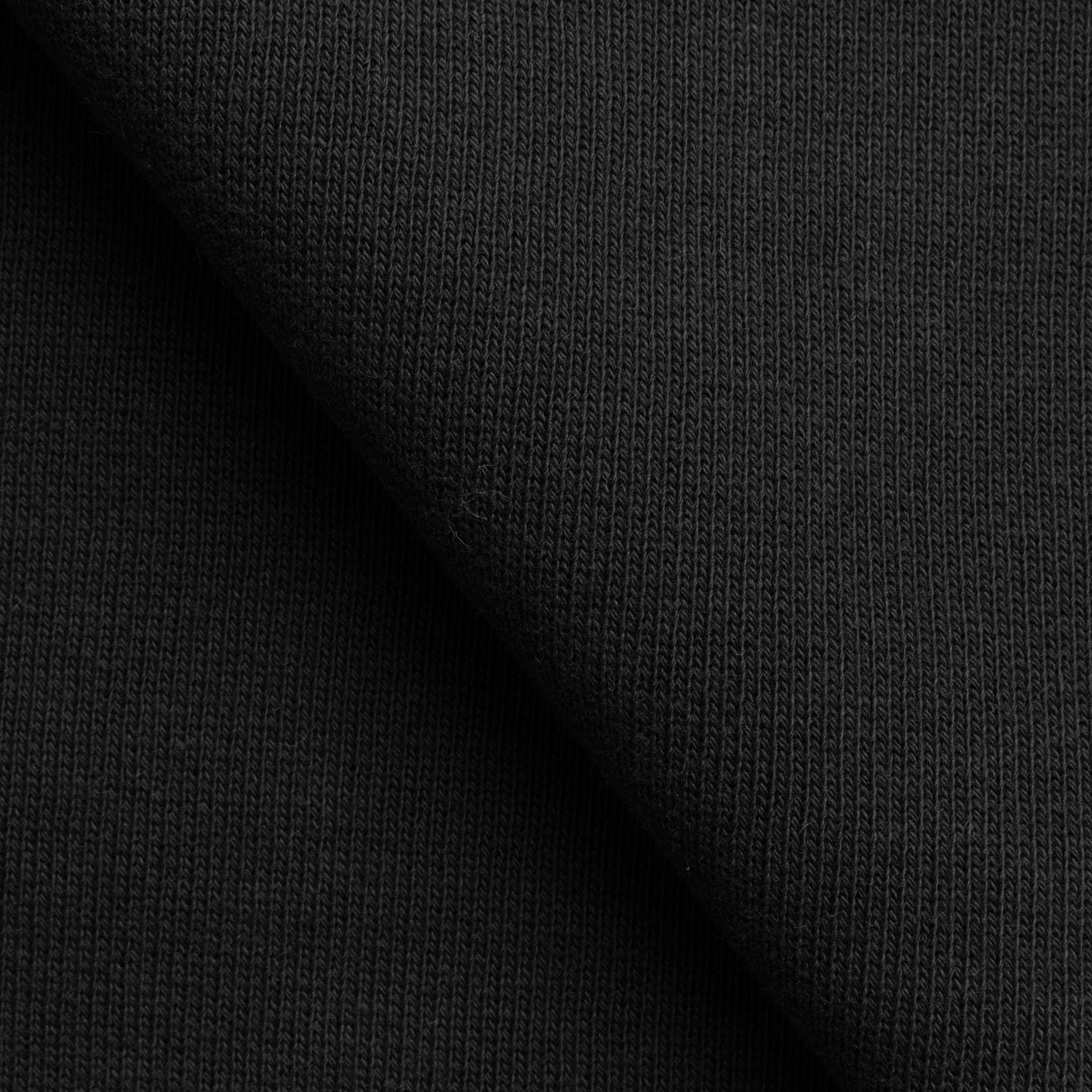 EXTRA HEAVY COTTON FRENCH TERRY FABRIC - BLACK - 580 GSM