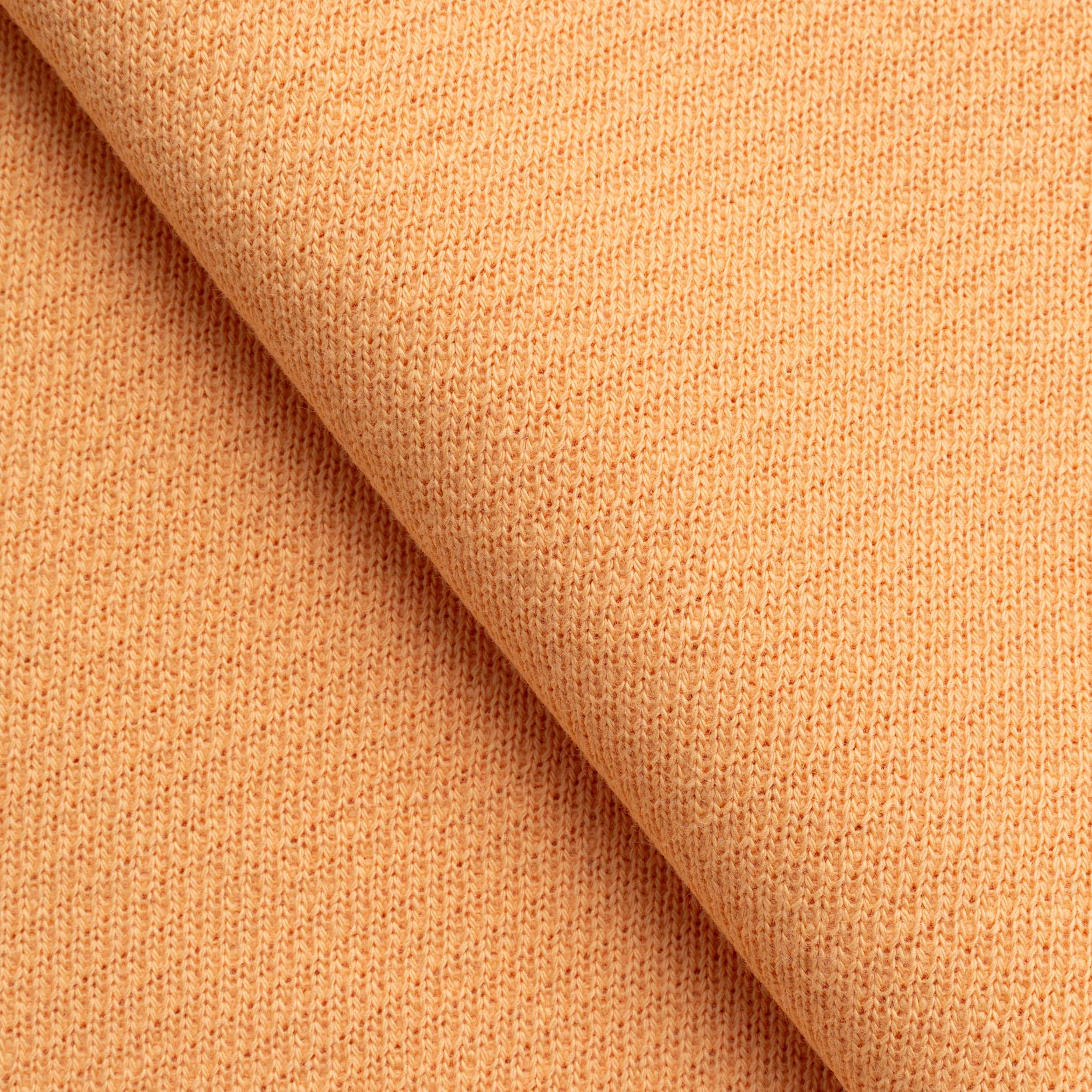 HEAVY COTTON DIAGONAL FRENCH TERRY FABRIC - APRICOT - 450 GSM