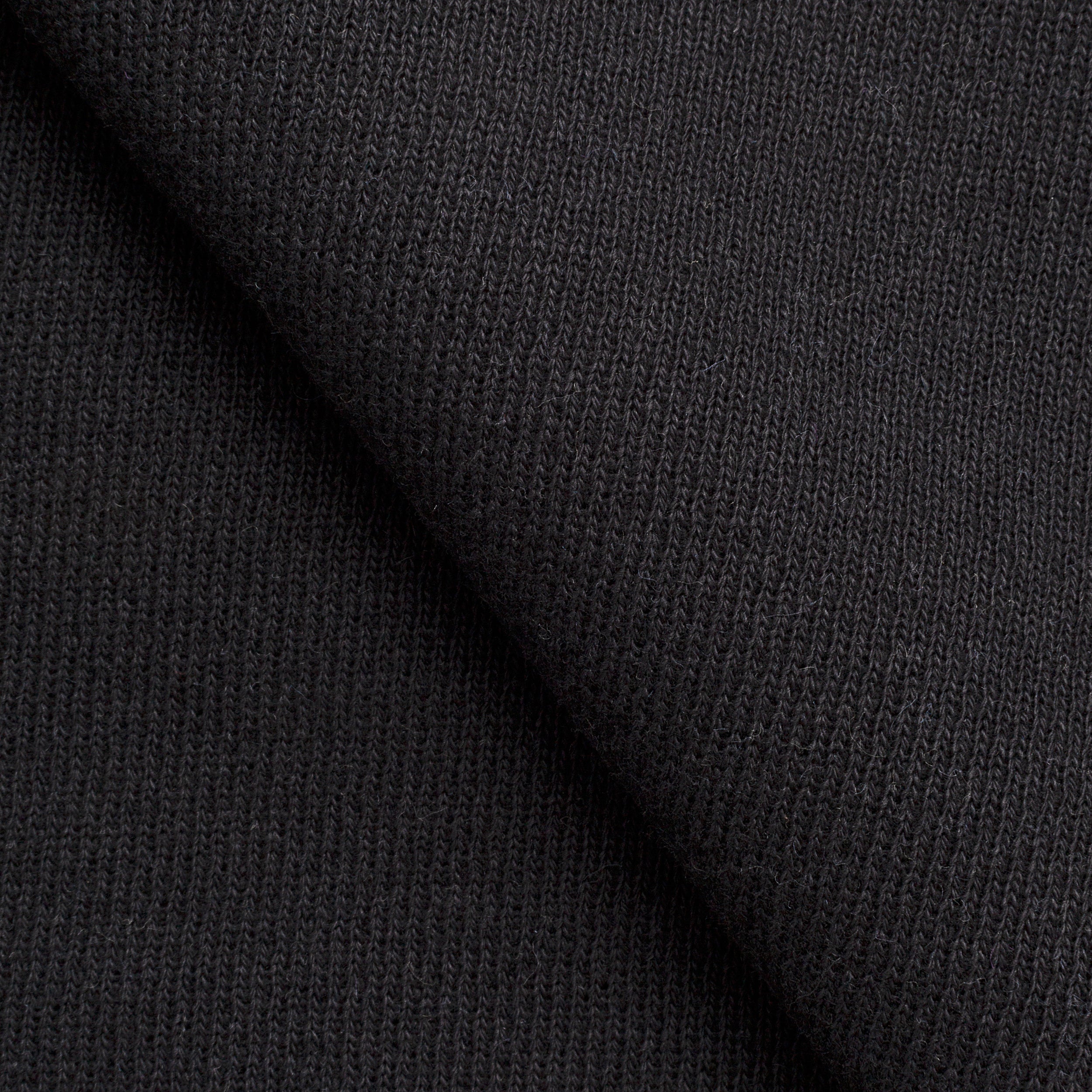 HEAVY COTTON DIAGONAL FRENCH TERRY FABRIC - BLACK - 450 GSM