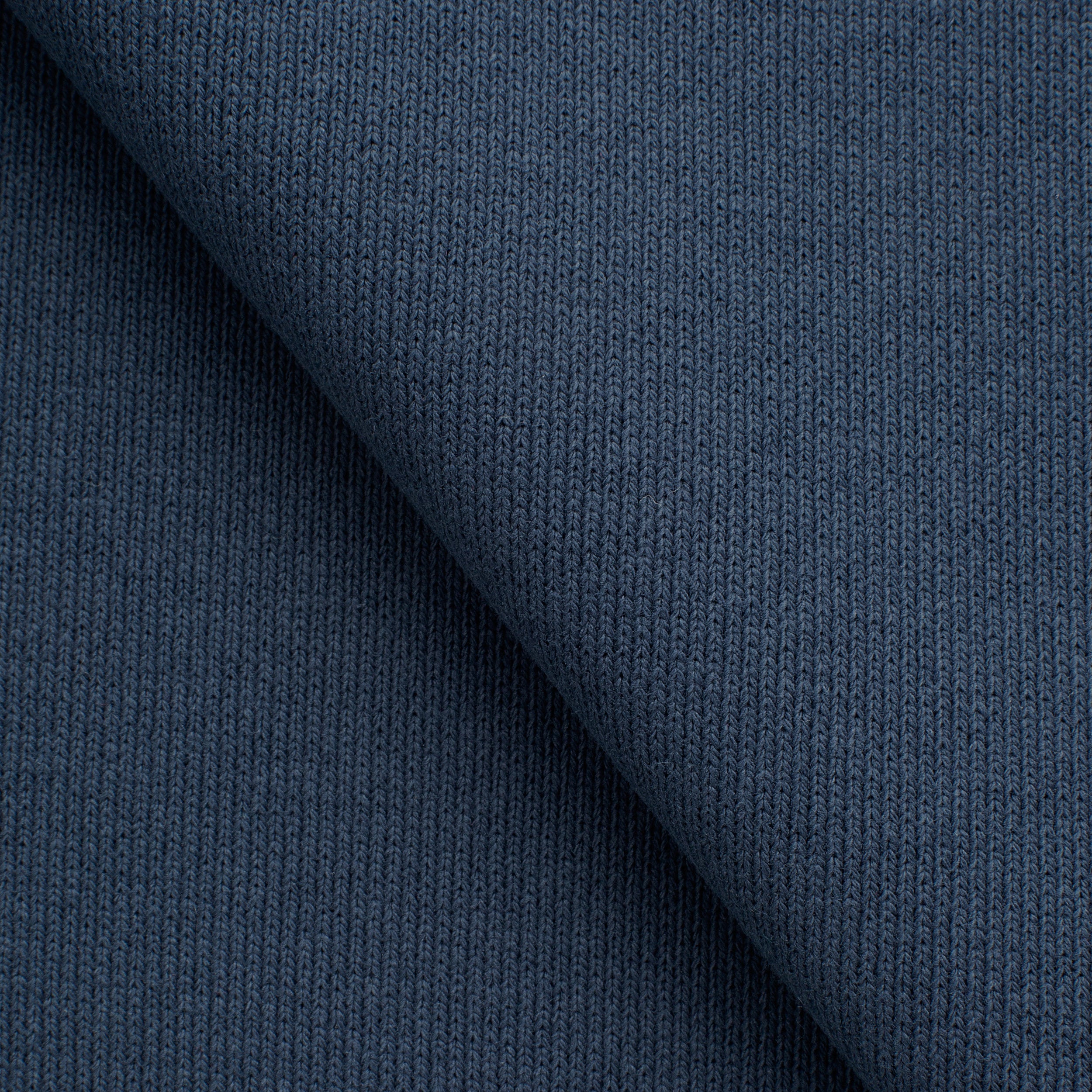 COTTON RIB KNIT FABRIC WITH ELASTANE - NAVY BLUE - 360 GSM