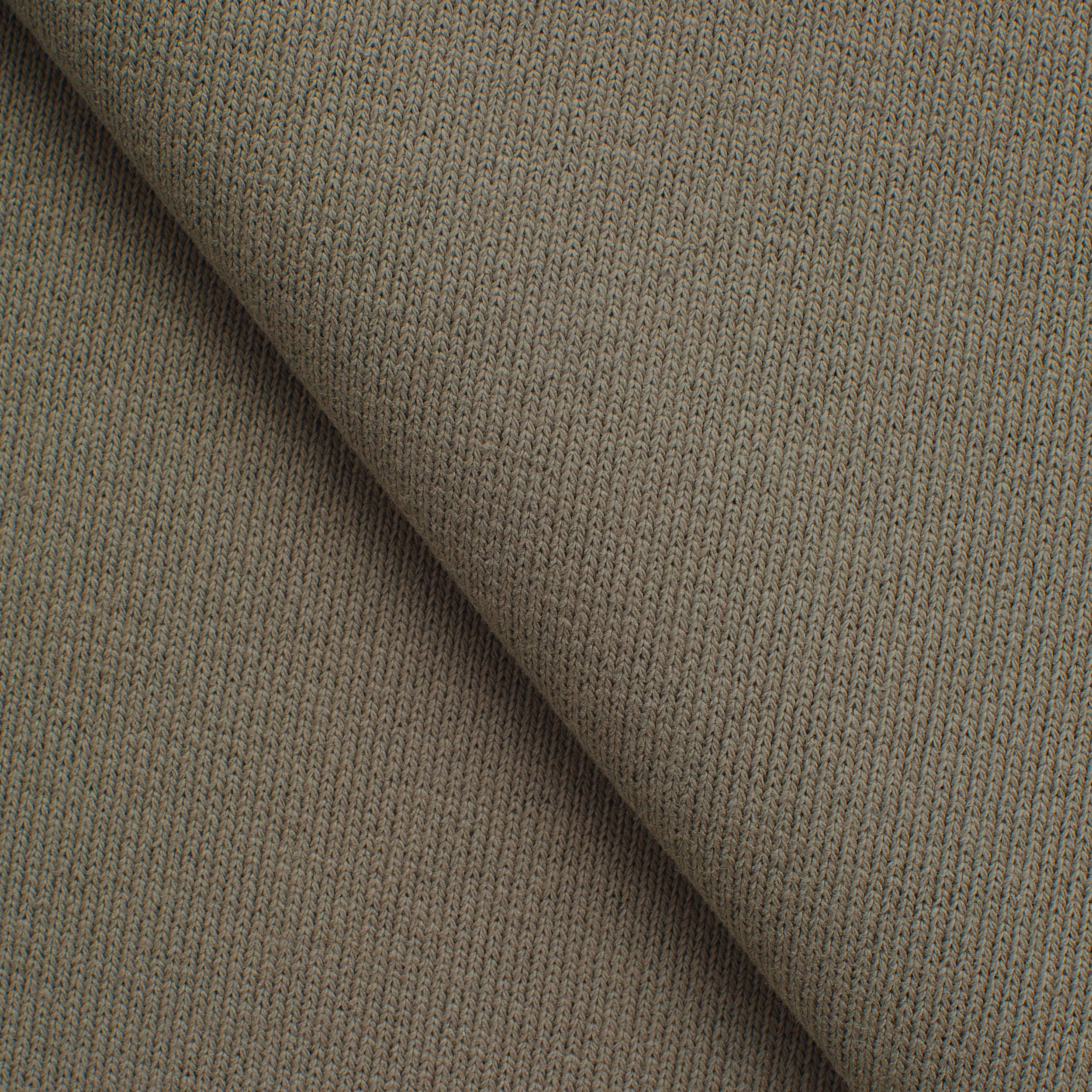 COTTON RIB KNIT FABRIC WITH ELASTANE - OLIVE - 360 GSM
