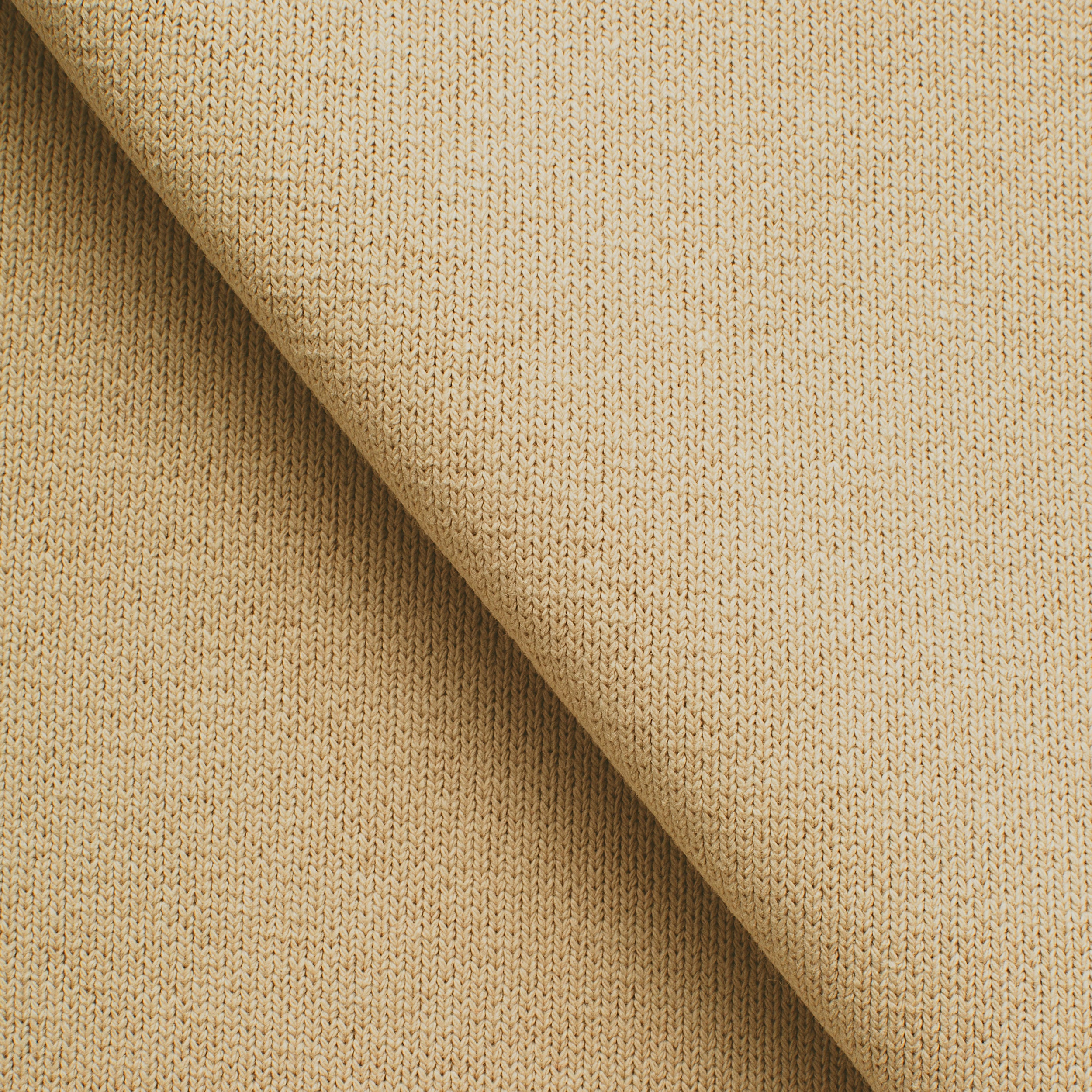 COTTON RIB KNIT FABRIC WITH ELASTANE - TAUPE - 360 GSM