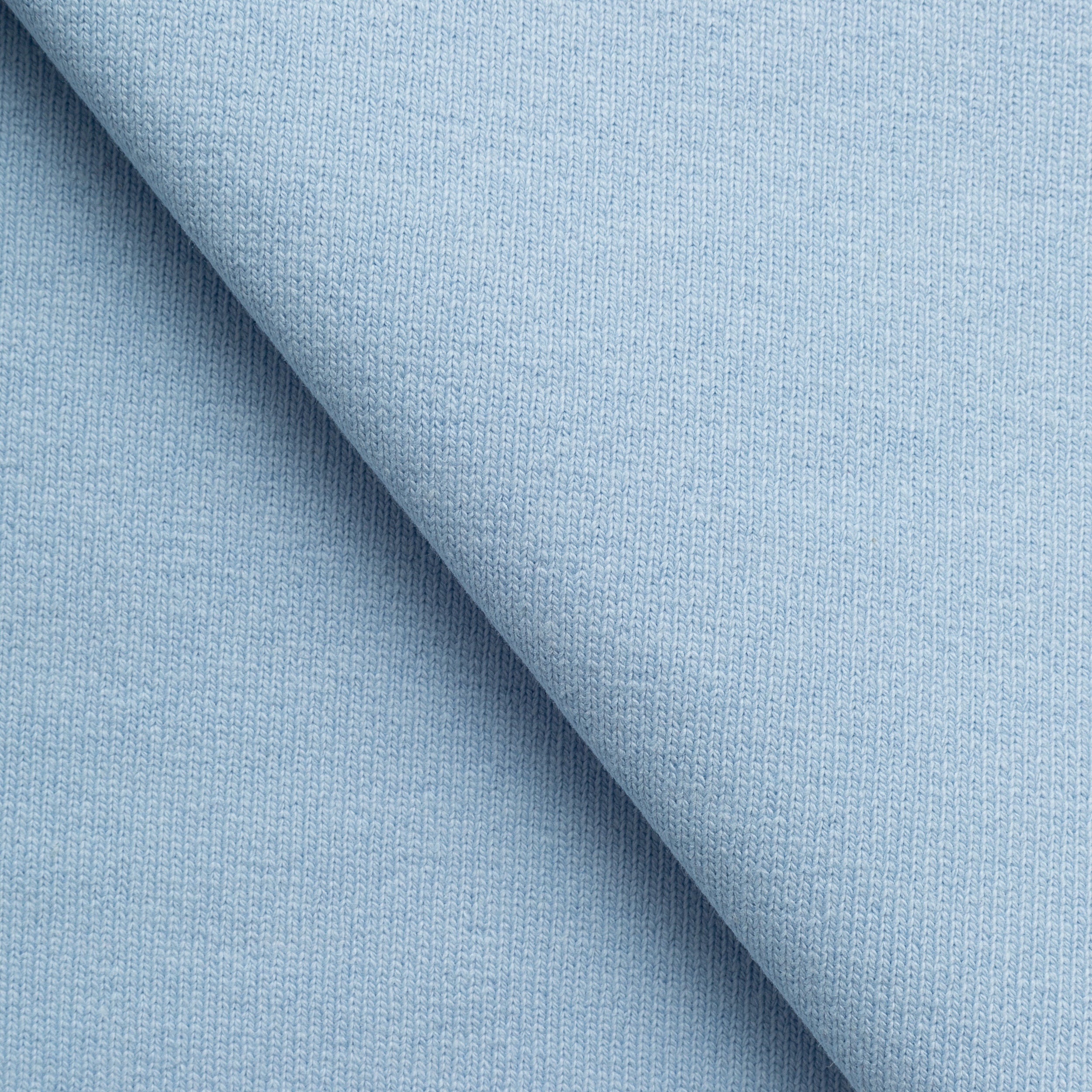 COTTON RIB KNIT FABRIC WITH ELASTANE - BLUE - 460 GSM