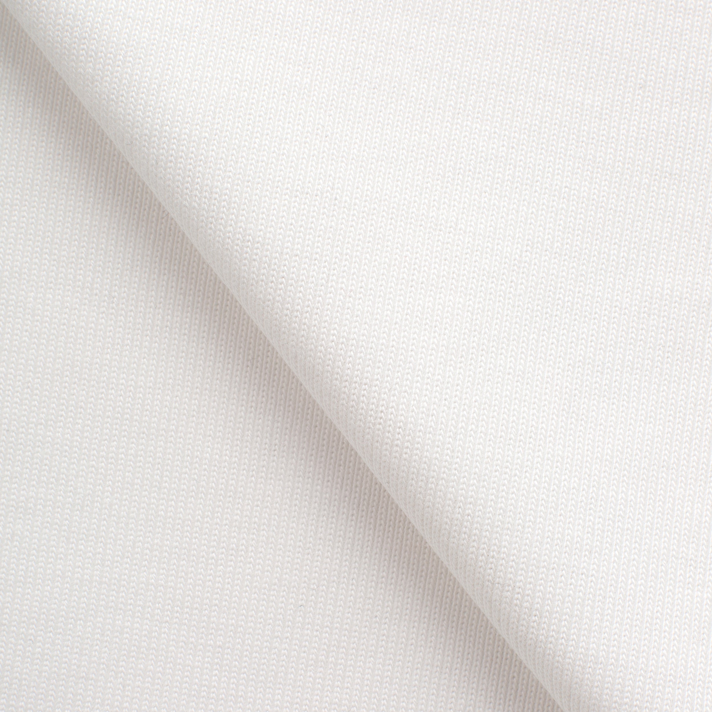 COTTON RIB KNIT FABRIC WITH ELASTANE - WHITE - 296 GSM