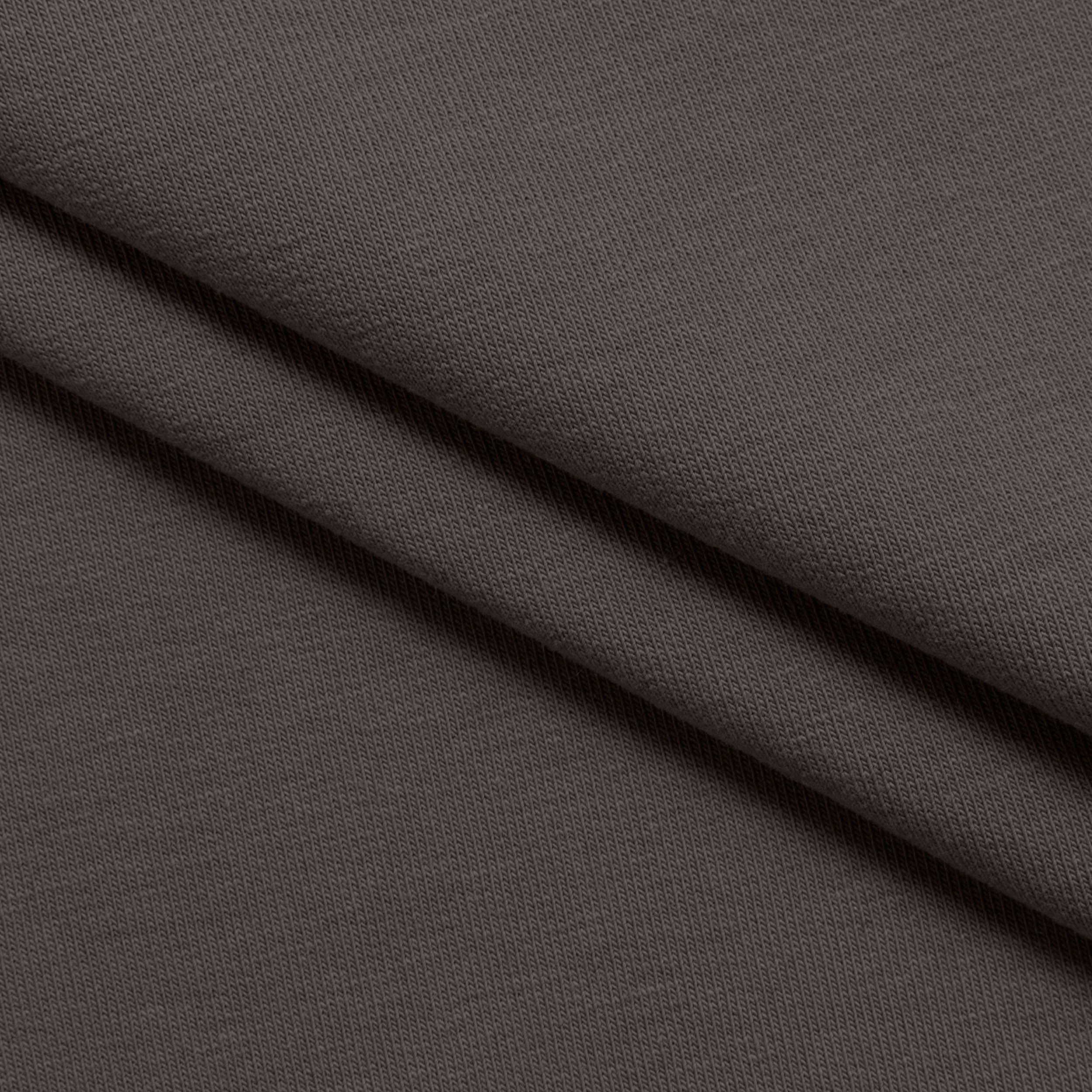 COTTON FRENCH TERRY FABRIC WITH ELASTANE - BROWN - 280 GSM