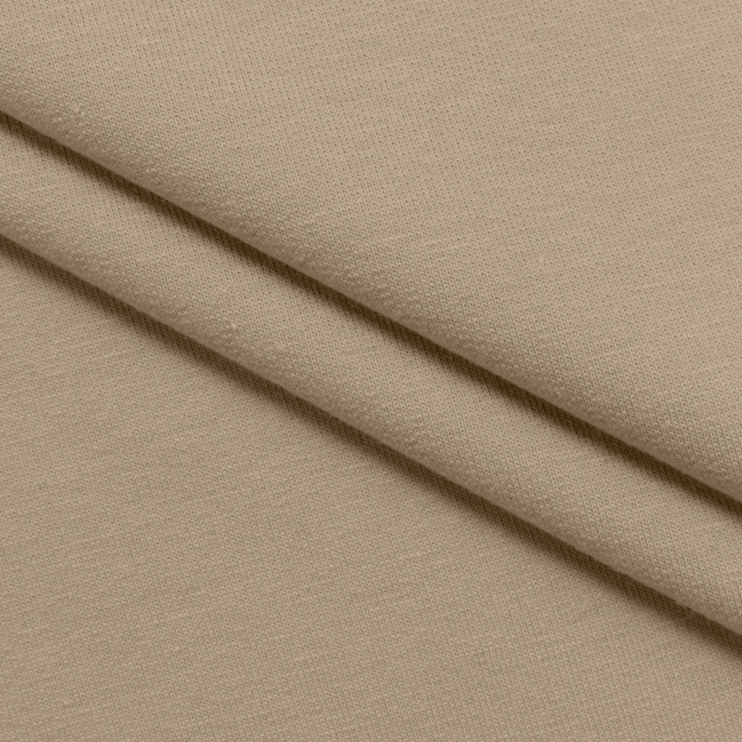 COTTON FRENCH TERRY FABRIC WITH ELASTANE - LATTE - 280 GSM