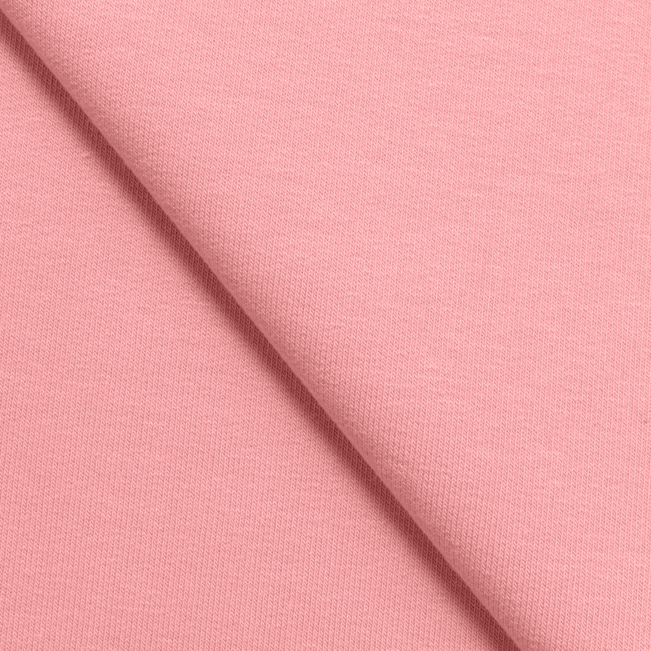 COTTON FRENCH TERRY FABRIC WITH ELASTANE - PINK - 280 GSM