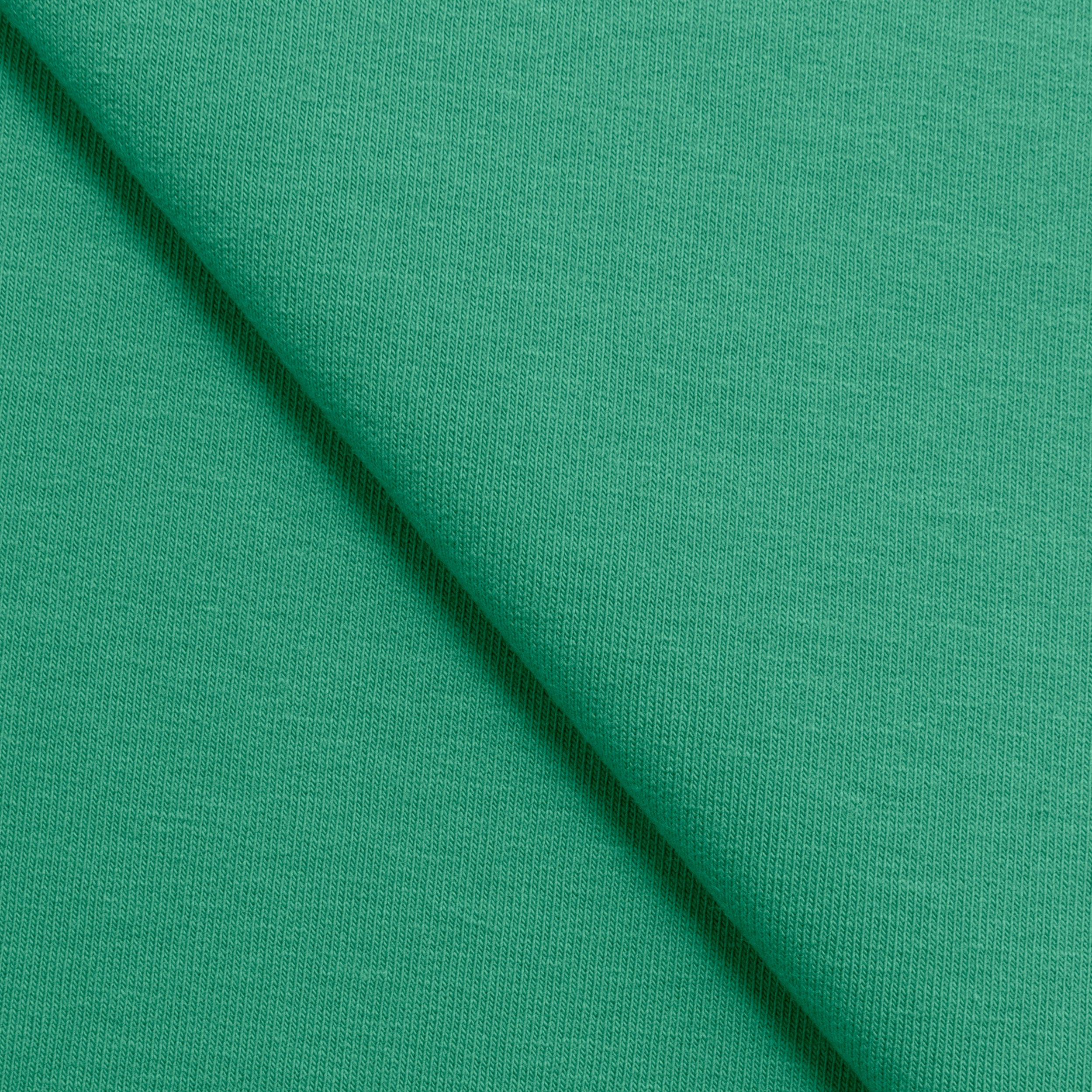 COTTON FRENCH TERRY FABRIC WITH ELASTANE - GREEN - 280 GSM