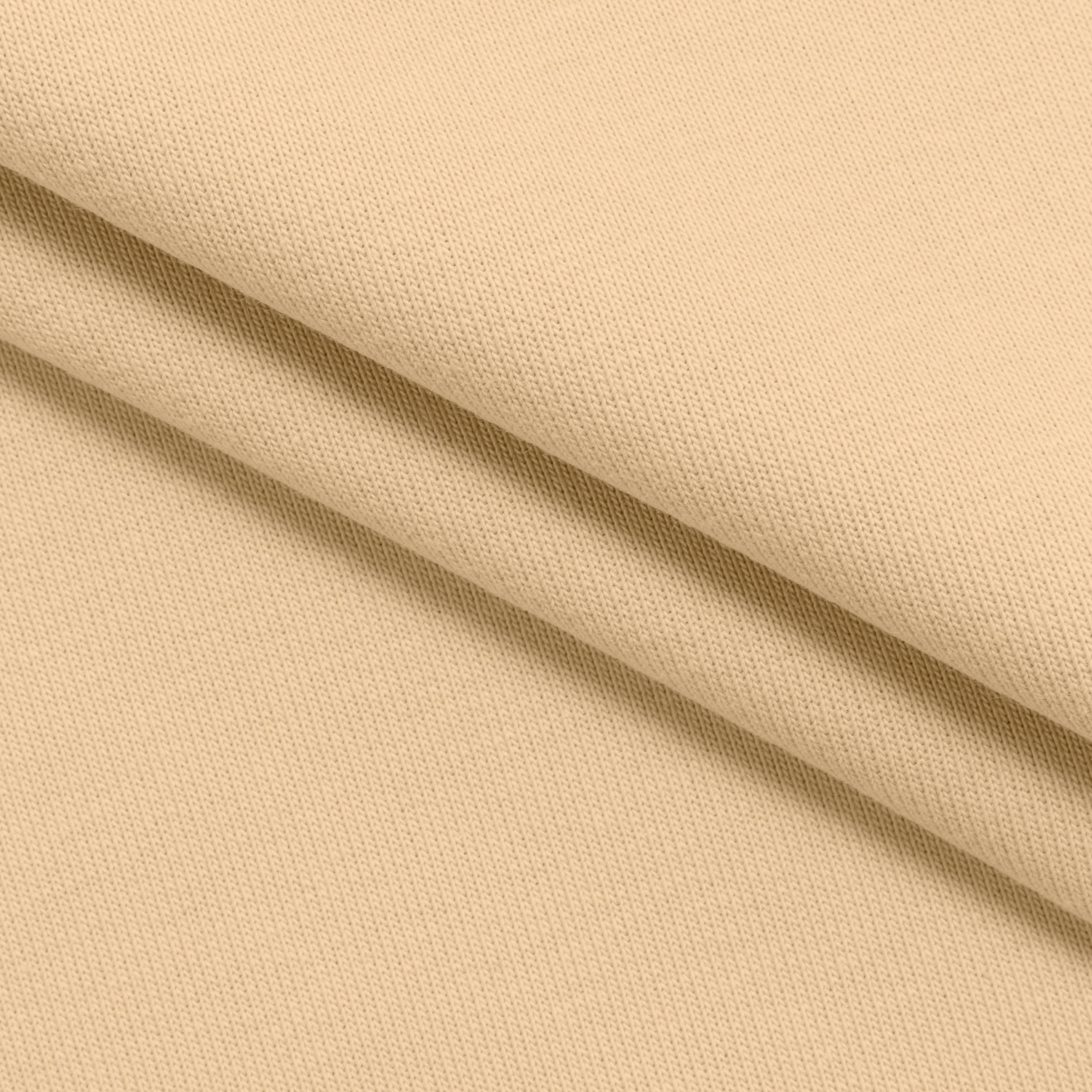 COTTON FRENCH TERRY FABRIC WITH ELASTANE - BEIGE - 320 GSM