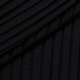 COTTON RIB KNIT FABRIC - BLACK - 240 GSM