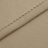 COTTON RIB KNIT FABRIC WITH ELASTANE - LATTE - 220 GSM