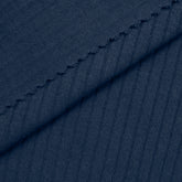 COTTON RIB KNIT FABRIC - DENIM BLUE - 170 GSM