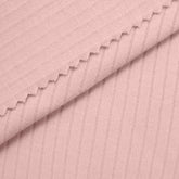 COTTON RIB KNIT FABRIC - POWDER PINK - 170 GSM