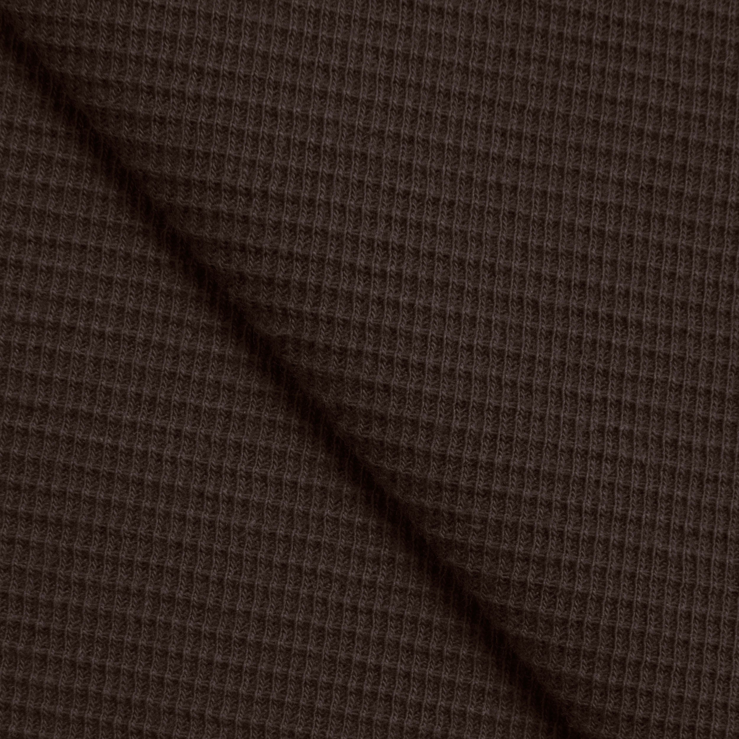 COTTON WAFFLE KNIT FABRIC - CHOCOLATE - 200 GSM