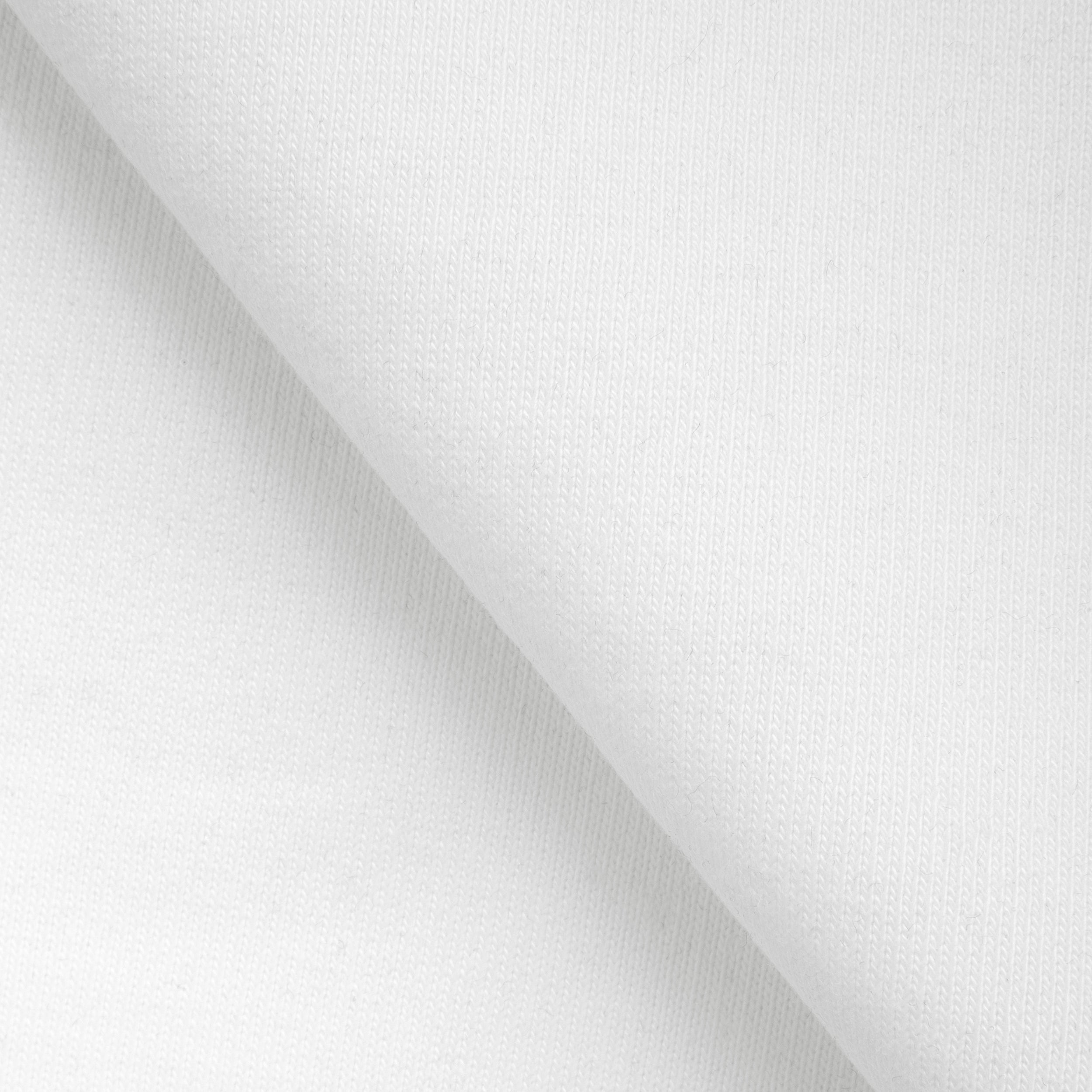 COTTON-POLYESTER FRENCH TERRY FABRIC - SNOW WHITE - 450 GSM