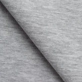 COTTON FRENCH TERRY FABRIC - GREY MELANGE (OPTIC WHITE) - 330 GSM