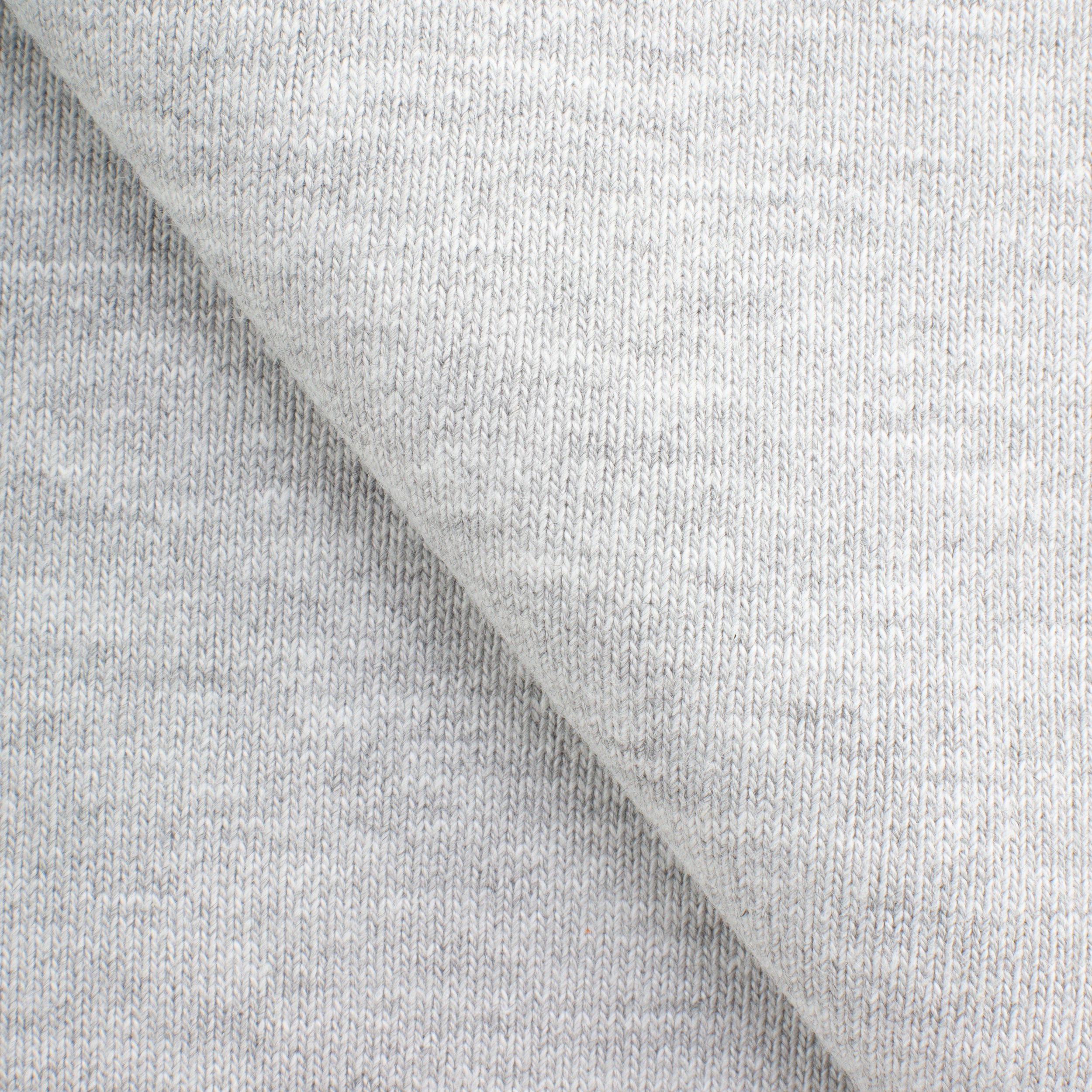 COTTON BRUSHED SWEATSHIRT FLEECE FABRIC - GREY MELANGE - 400 GSM