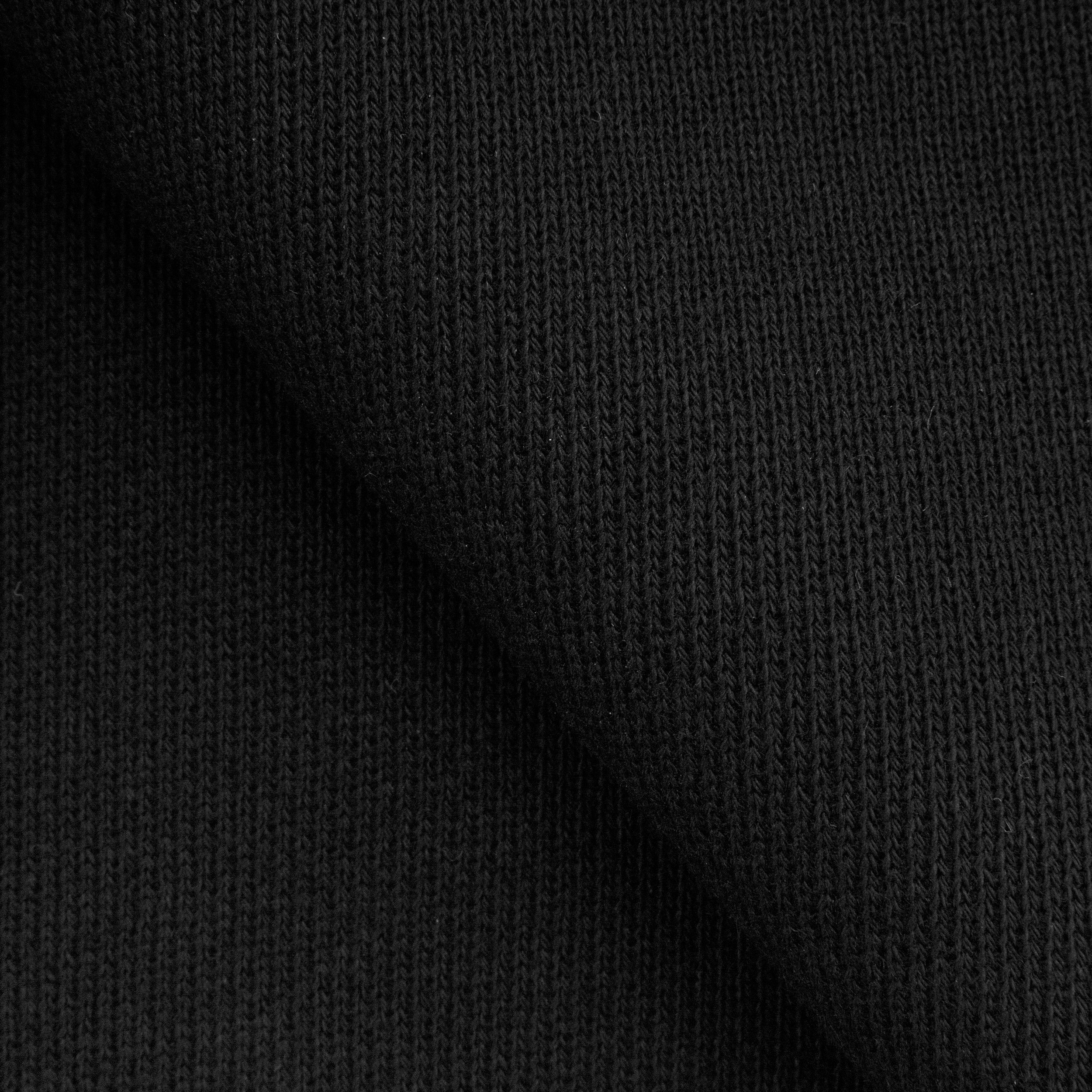 HEAVY COTTON DIAGONAL FRENCH TERRY FABRIC - BLACK - 450 GSM