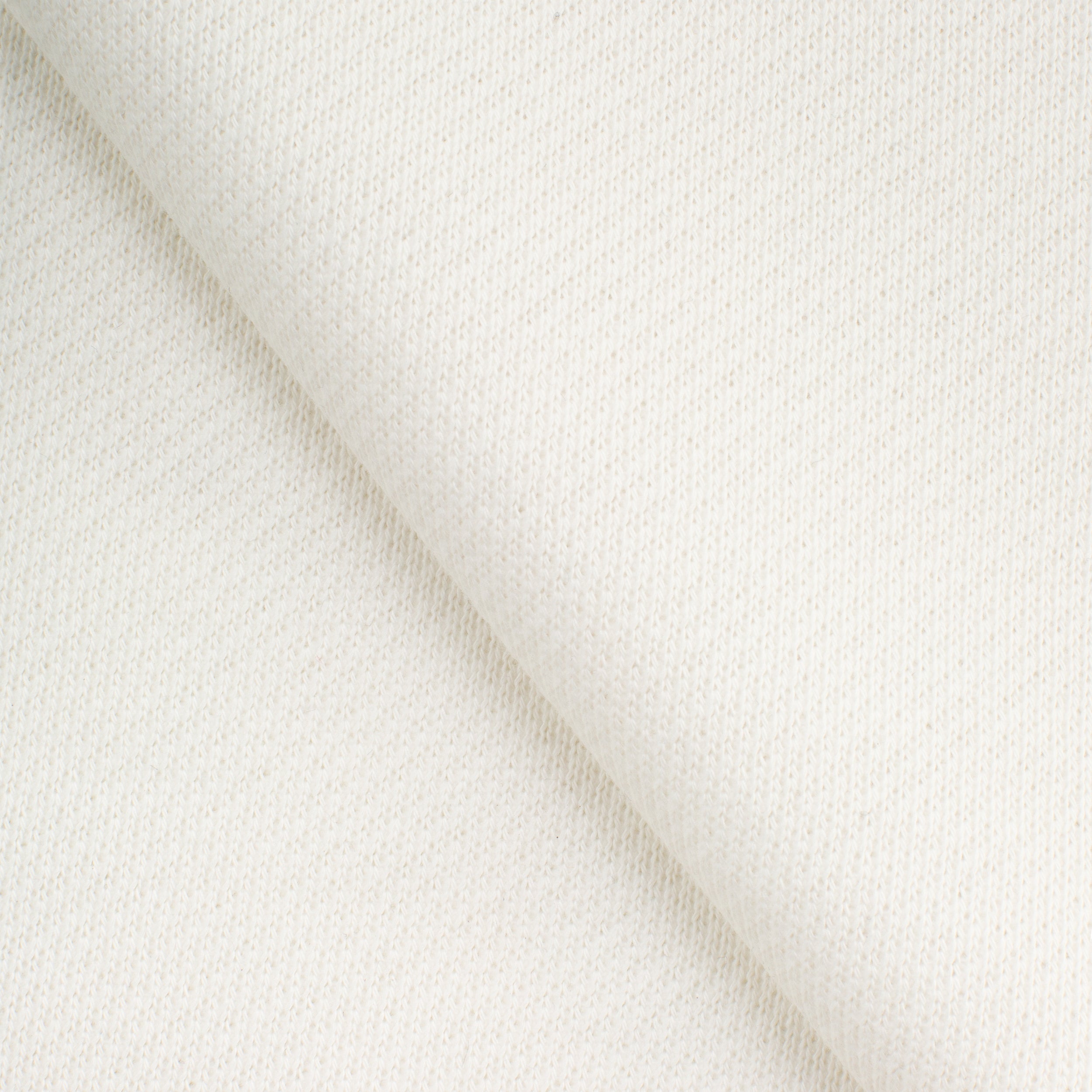 HEAVY COTTON DIAGONAL FRENCH TERRY FABRIC - SNOW WHITE - 450 GSM
