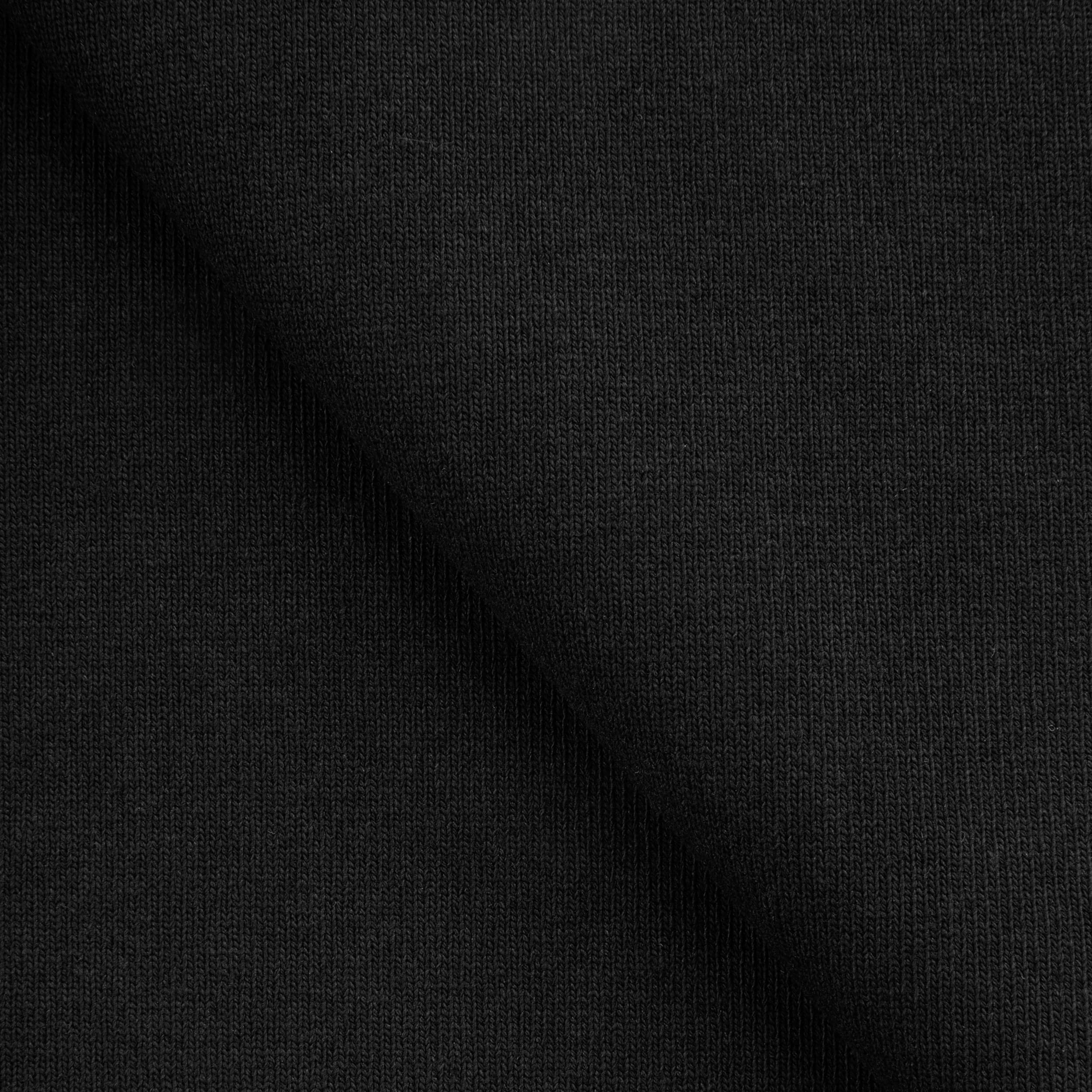 COTTON RIB KNIT FABRIC WITH ELASTANE - BLACK - 400 GSM