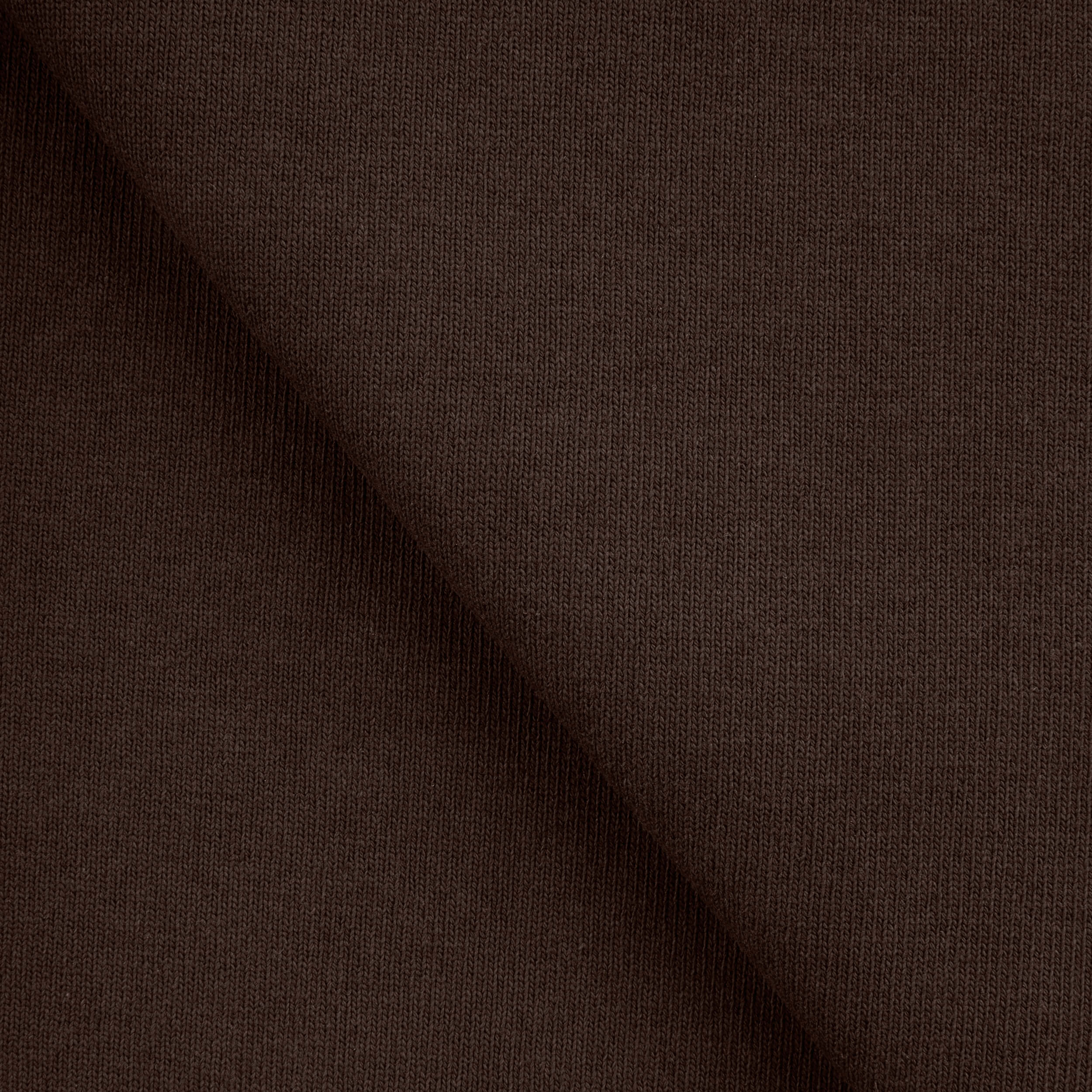 COTTON RIB KNIT FABRIC WITH ELASTANE - COFFEE BROWN - 400 GSM