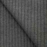 COTTON RIB KNIT FABRIC WITH ELASTANE - DARK GREY - 380 GSM