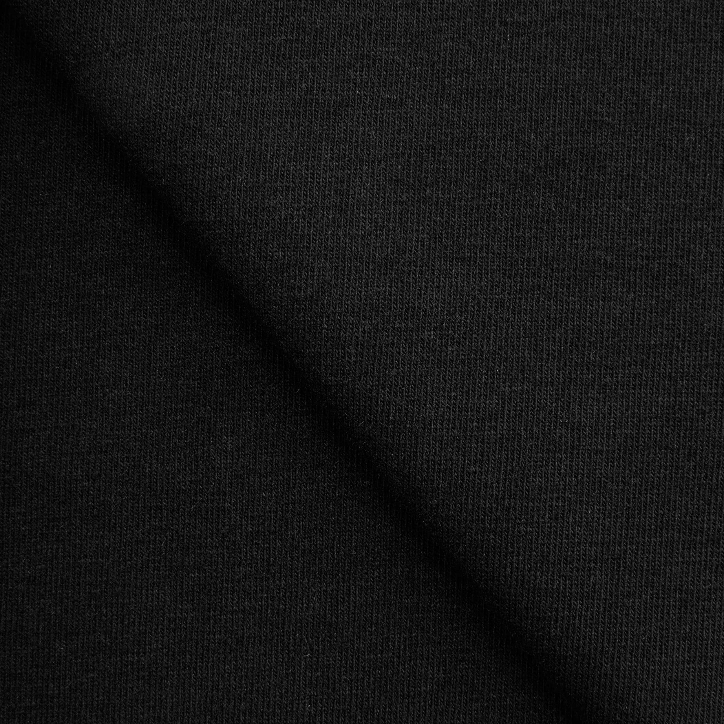 BAMBOO SINGLE JERSEY FABRIC WITH ELASTANE - BLACK - 160 GSM