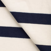 COTTON SINGLE JERSEY FABRIC - WASHED NAVY STRIPES - 150 GSM