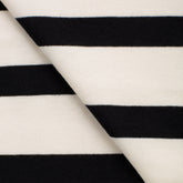 COTTON SINGLE JERSEY FABRIC - WASHED BLACK STRIPES - 150 GSM