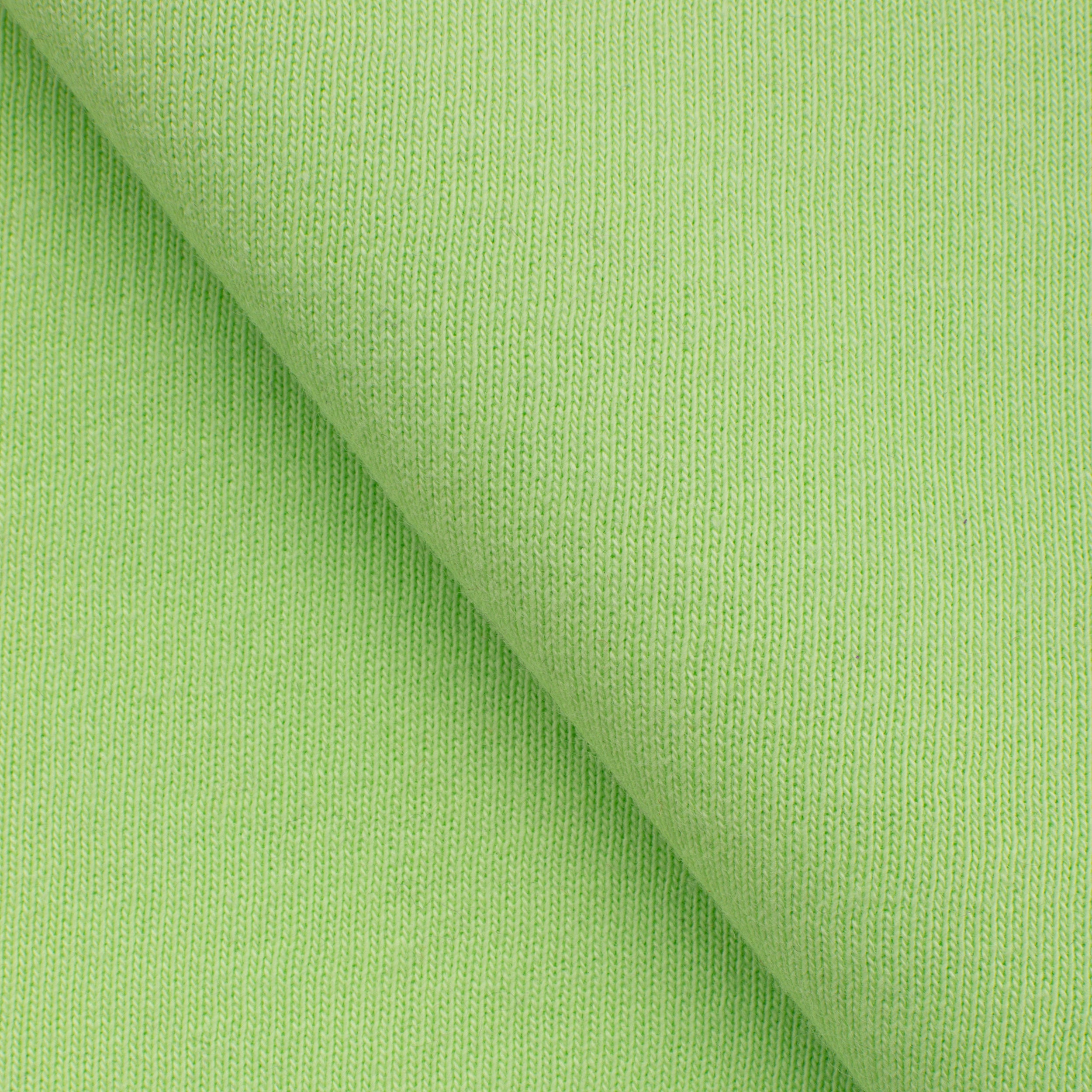 LIGHTWEIGHT COTTON BRUSHED SWEATSHIRT FLEECE FABRIC - TROPICAL GREEN - 280 GSM