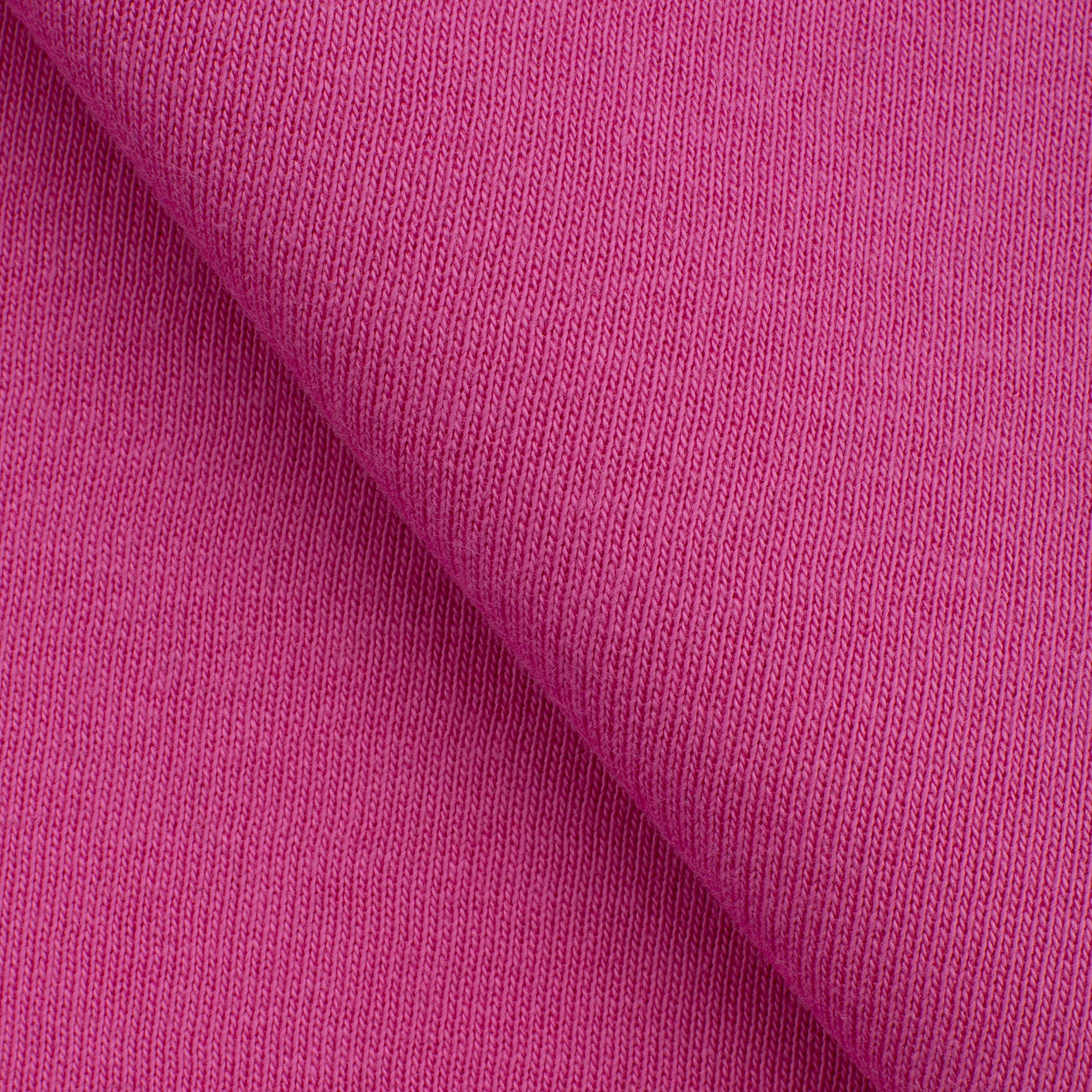 LIGHTWEIGHT COTTON BRUSHED SWEATSHIRT FLEECE FABRIC - VIVID PINK - 280 GSM