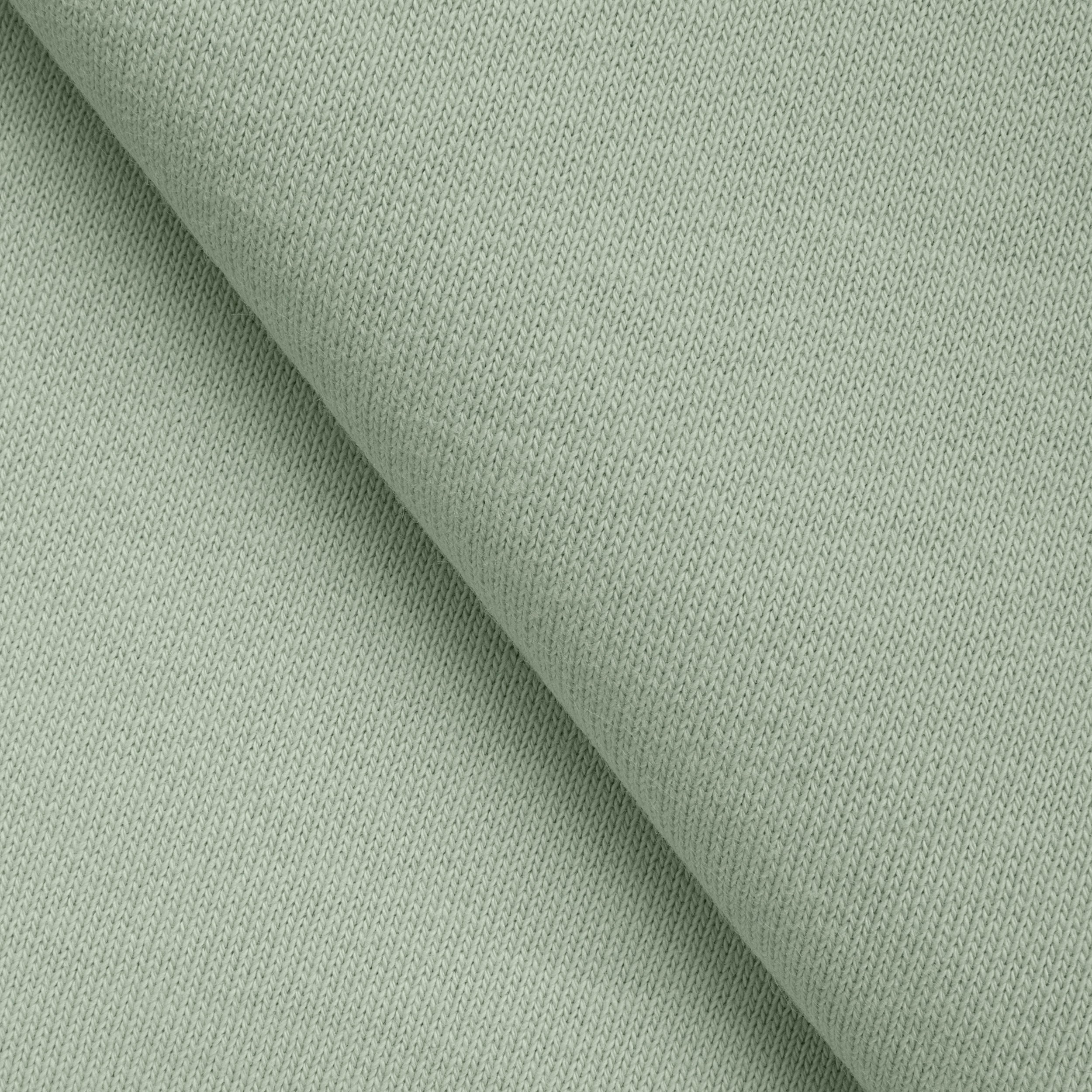 COTTON BRUSHED SWEATSHIRT FLEECE FABRIC - GREY GREEN - 330 GSM
