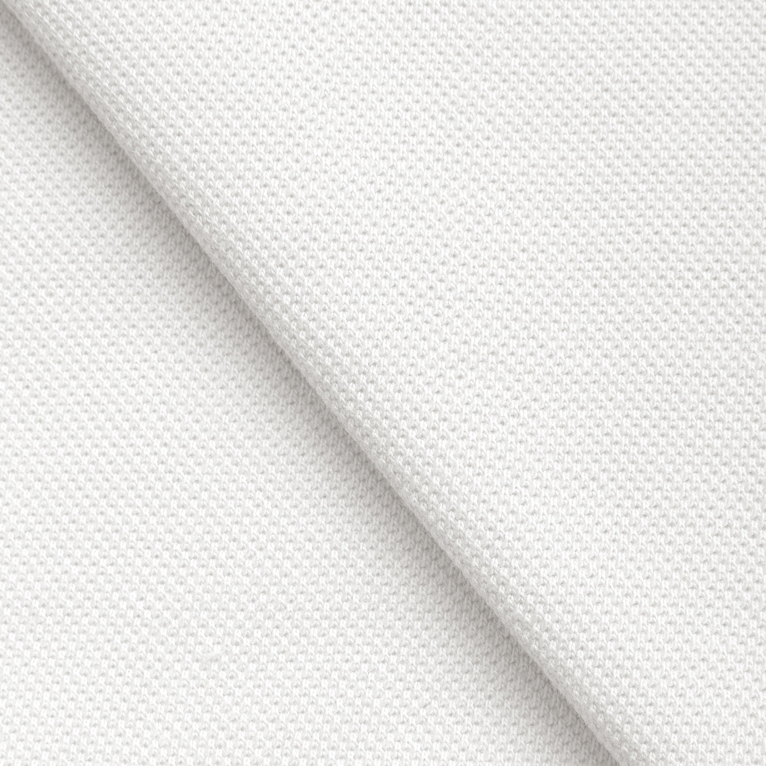 COTTON PIQUE KNIT FABRIC - SNOW WHITE - 210 GSM